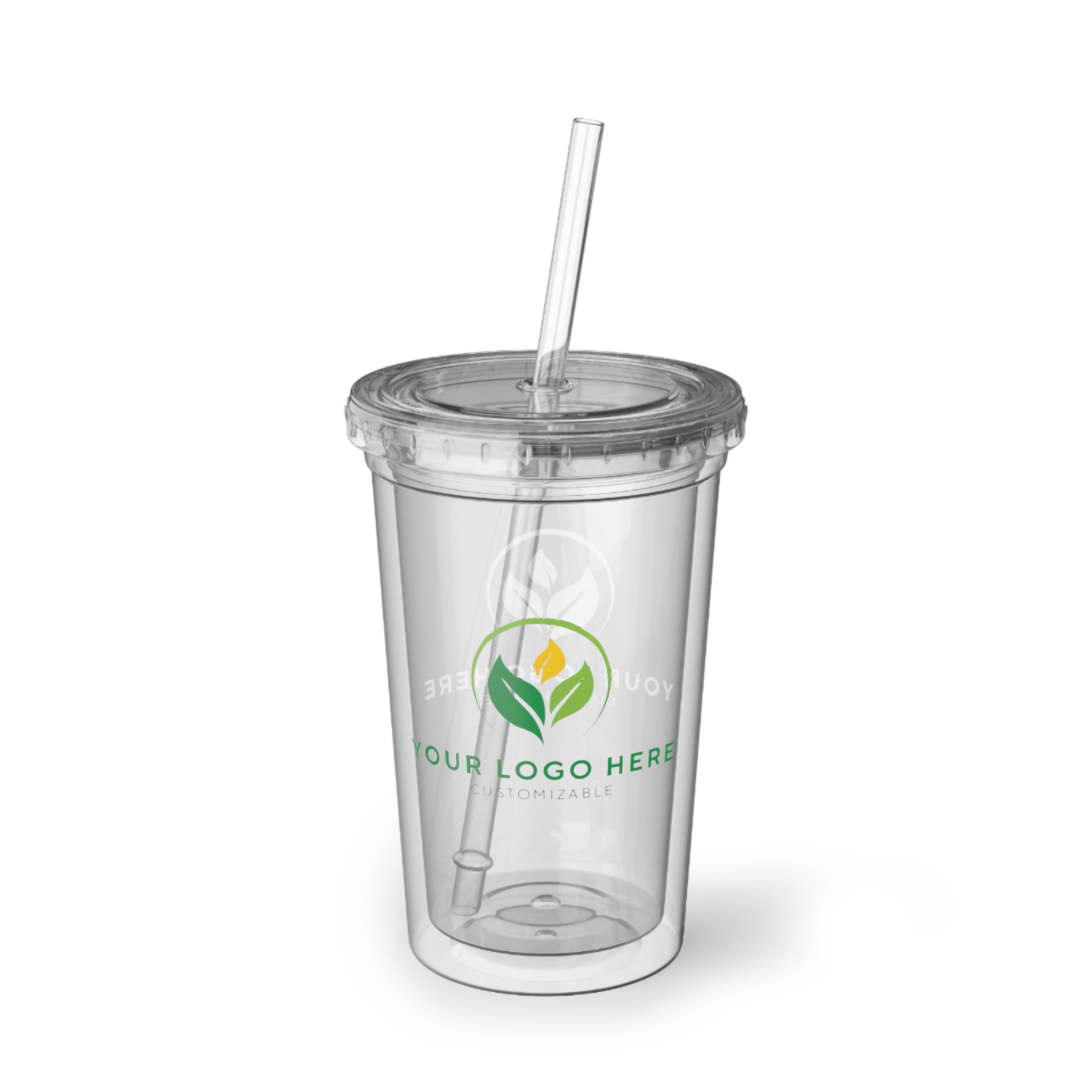 Customizable Clear Acrylic Cup with Straw | Design Your Own | Main Street Collective