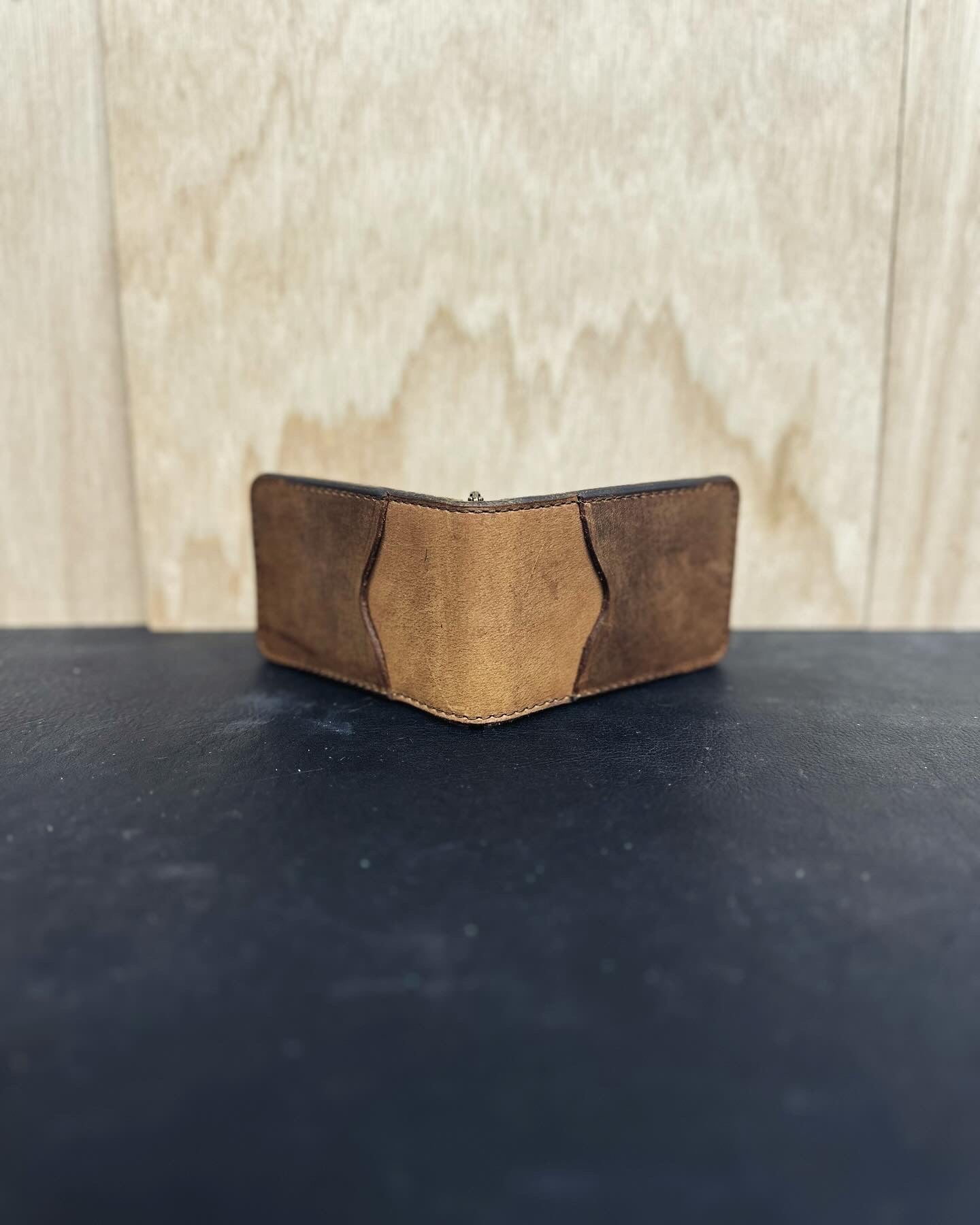 Brown Leather Money Clip Wallet | Main Street Collective | Card Slots, Custom Made