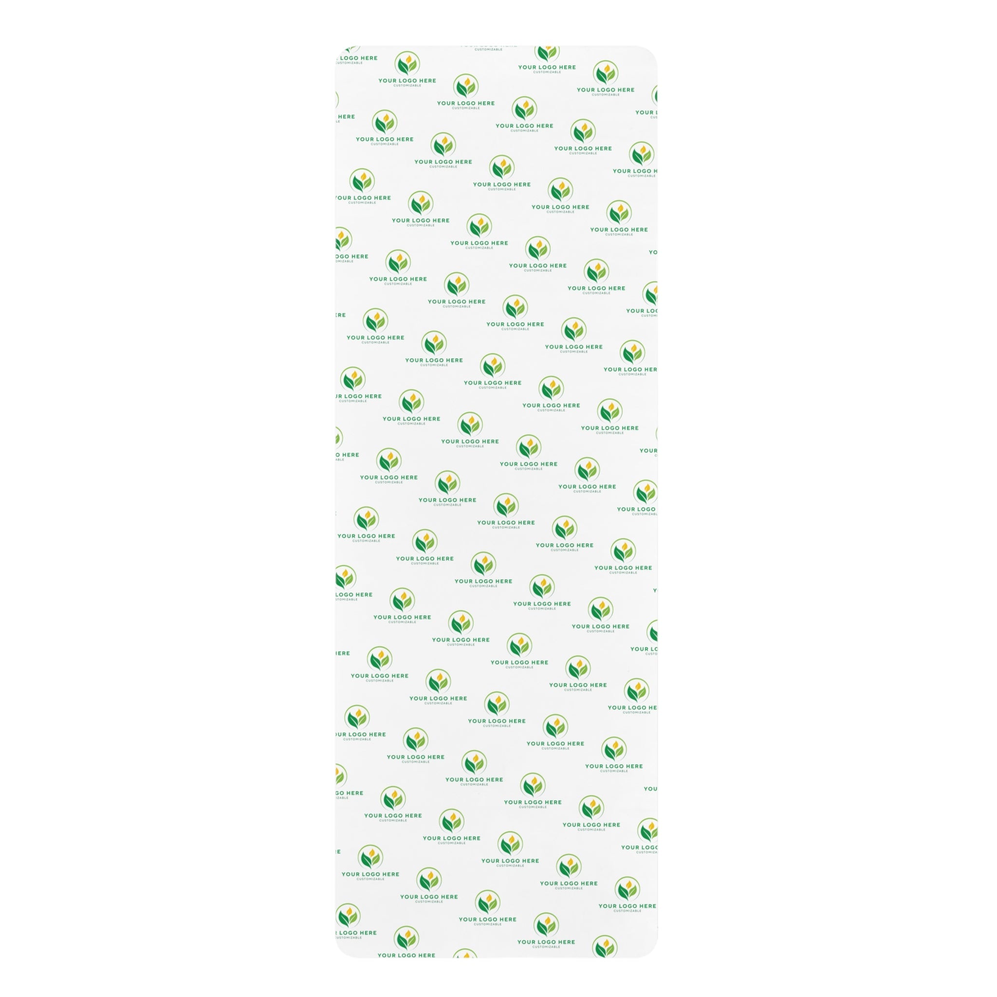 Customizable yoga mat pattern. Personalized fitness & wellness gift for employee appreciation. Upload your logo!