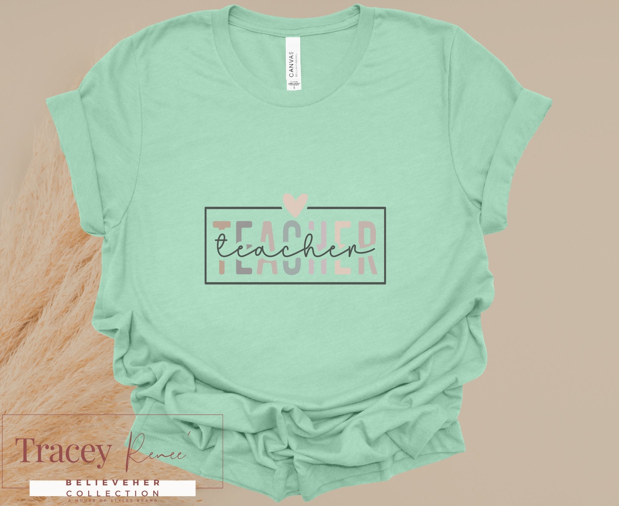 Mint Green Teacher T-Shirt - Spring Collection - Education Appreciation Gift