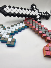 Close-up of The Tween Space Pixel Warrior Sword handle – Mississippi handmade gifts