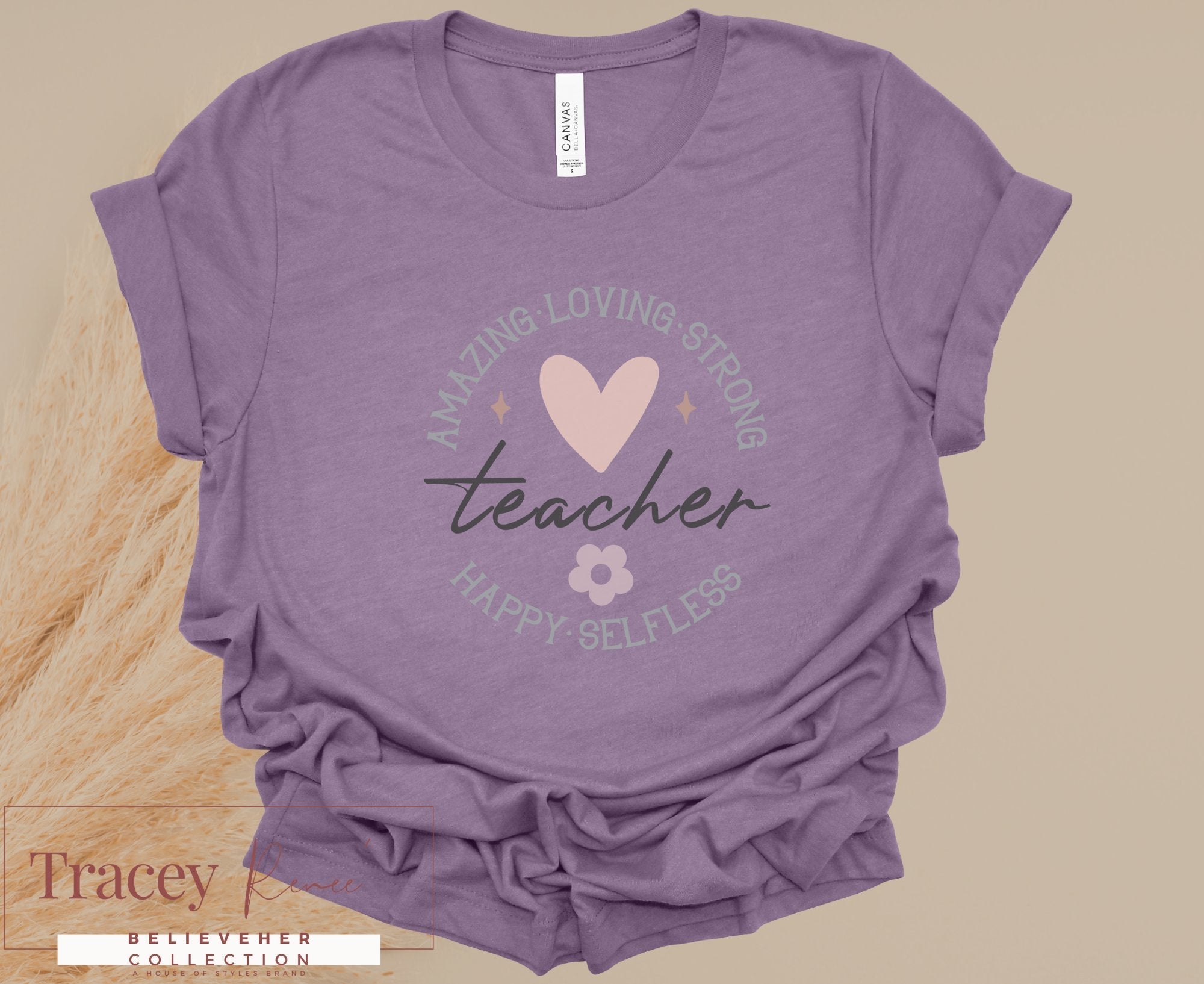 Purple Teacher T-Shirt: Amazing Loving Strong Design | Teacher Appreciation Gift