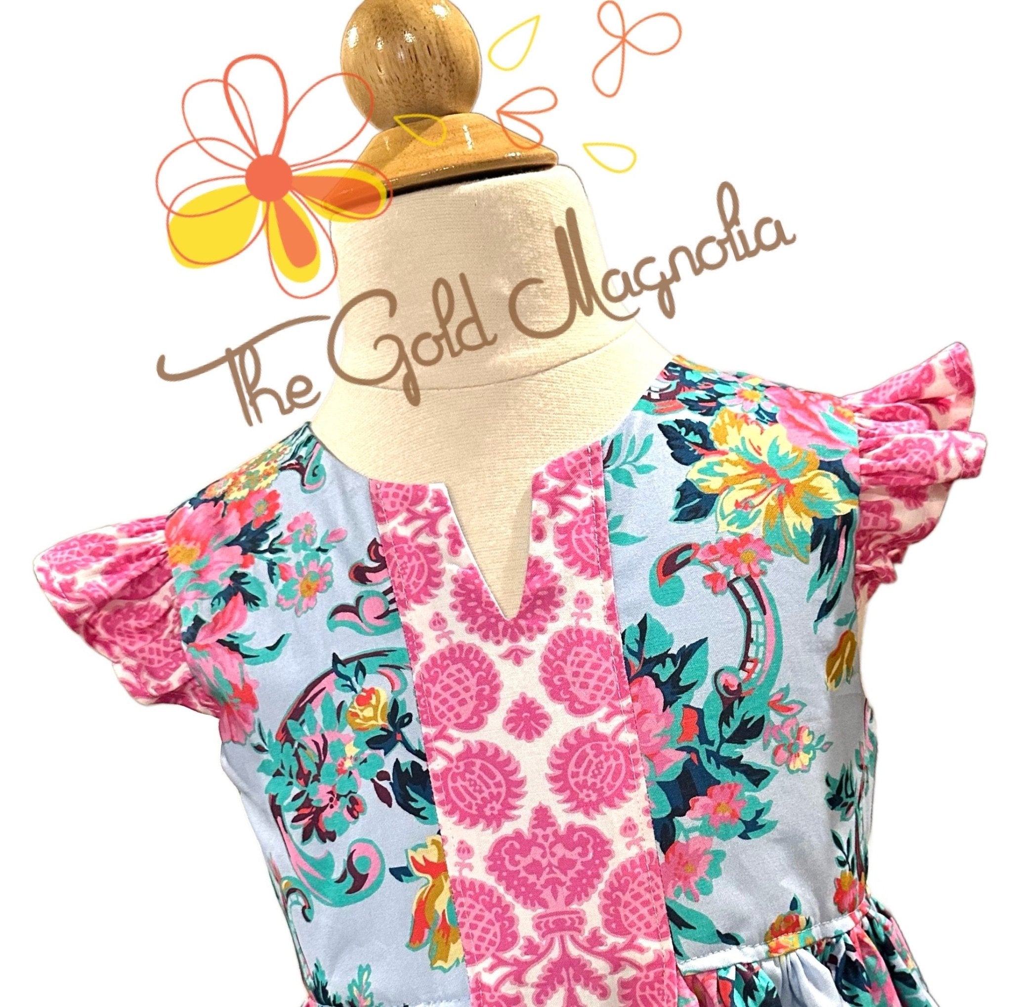 Colorful Bali Boho Spring Dress for Girls | Floral Print Kids Dress by Main Street Collective
