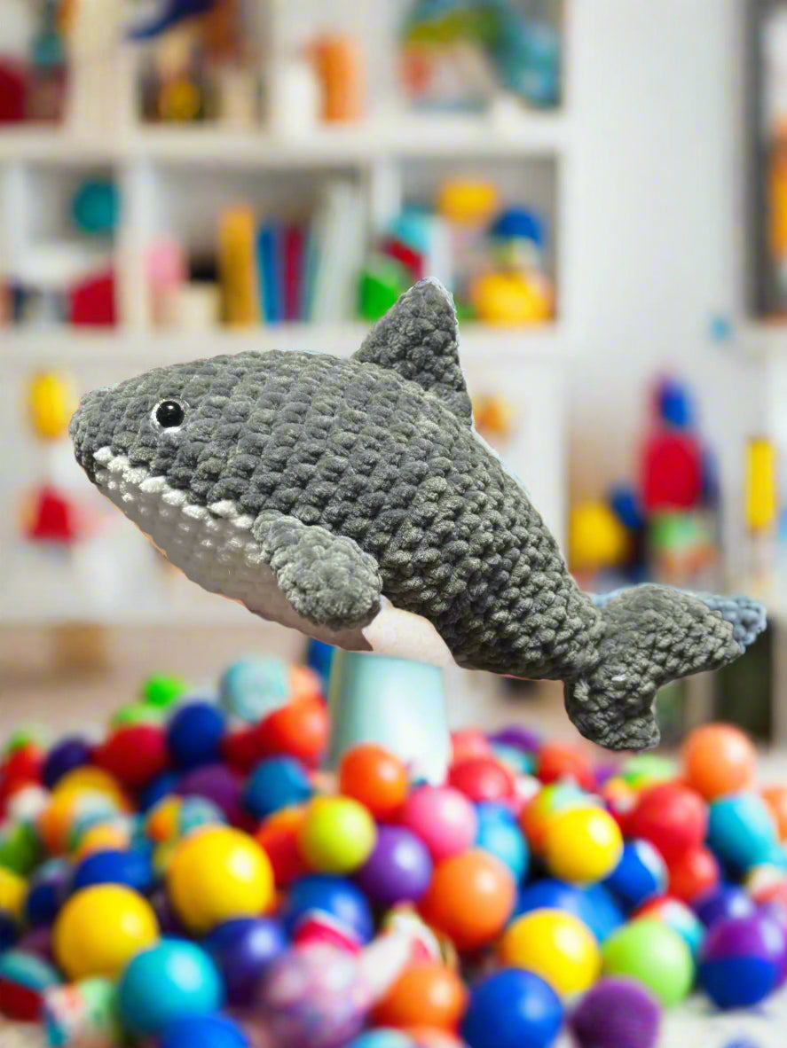 Handmade Crocheted Land Shark Plush - Friendly and Quirky Toy by Klassy Krafts
