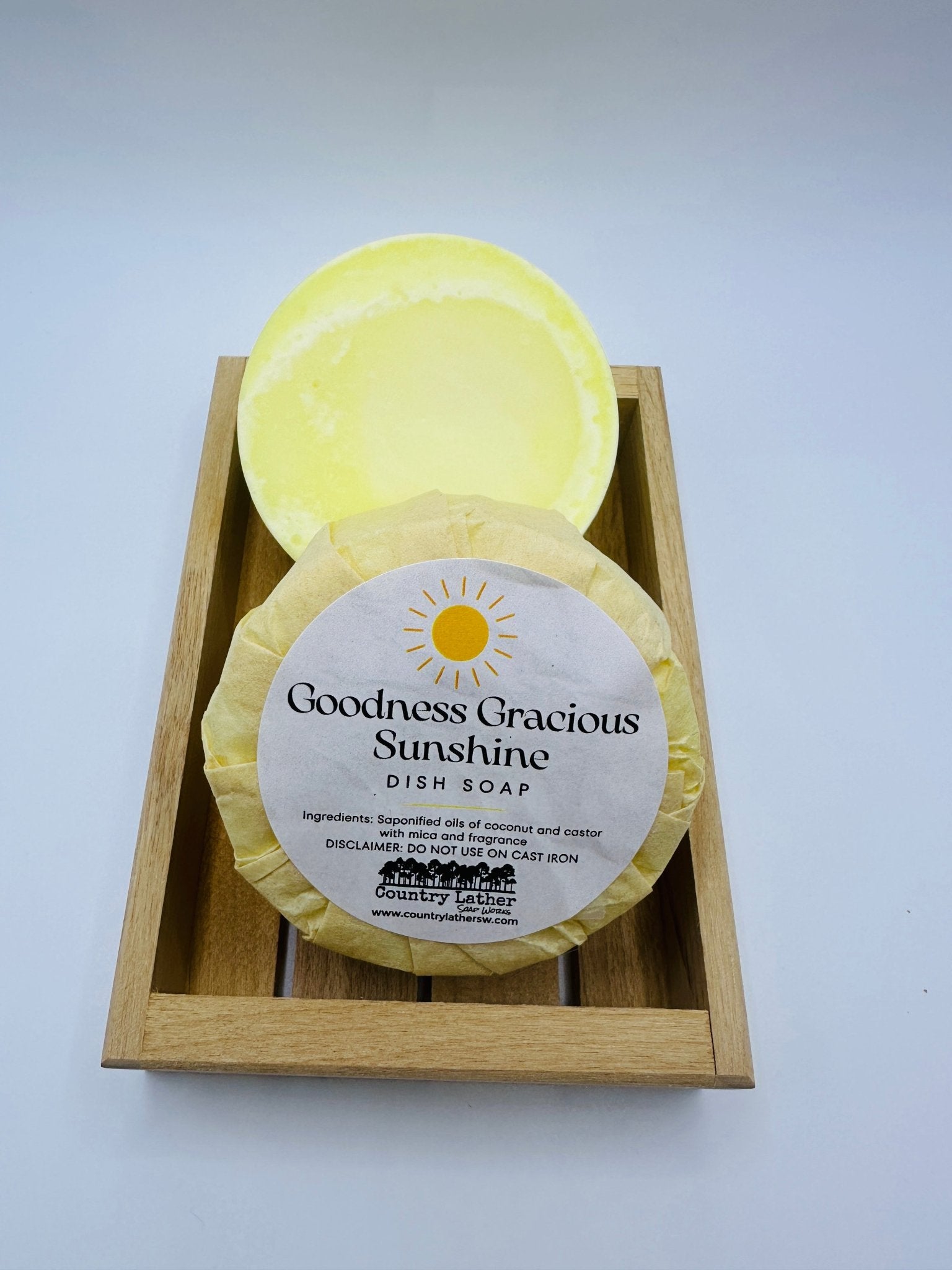 Goodness Gracious Sunshine Solid Dish Soap Refill by Country Lather, Eco-Friendly Dish Soap