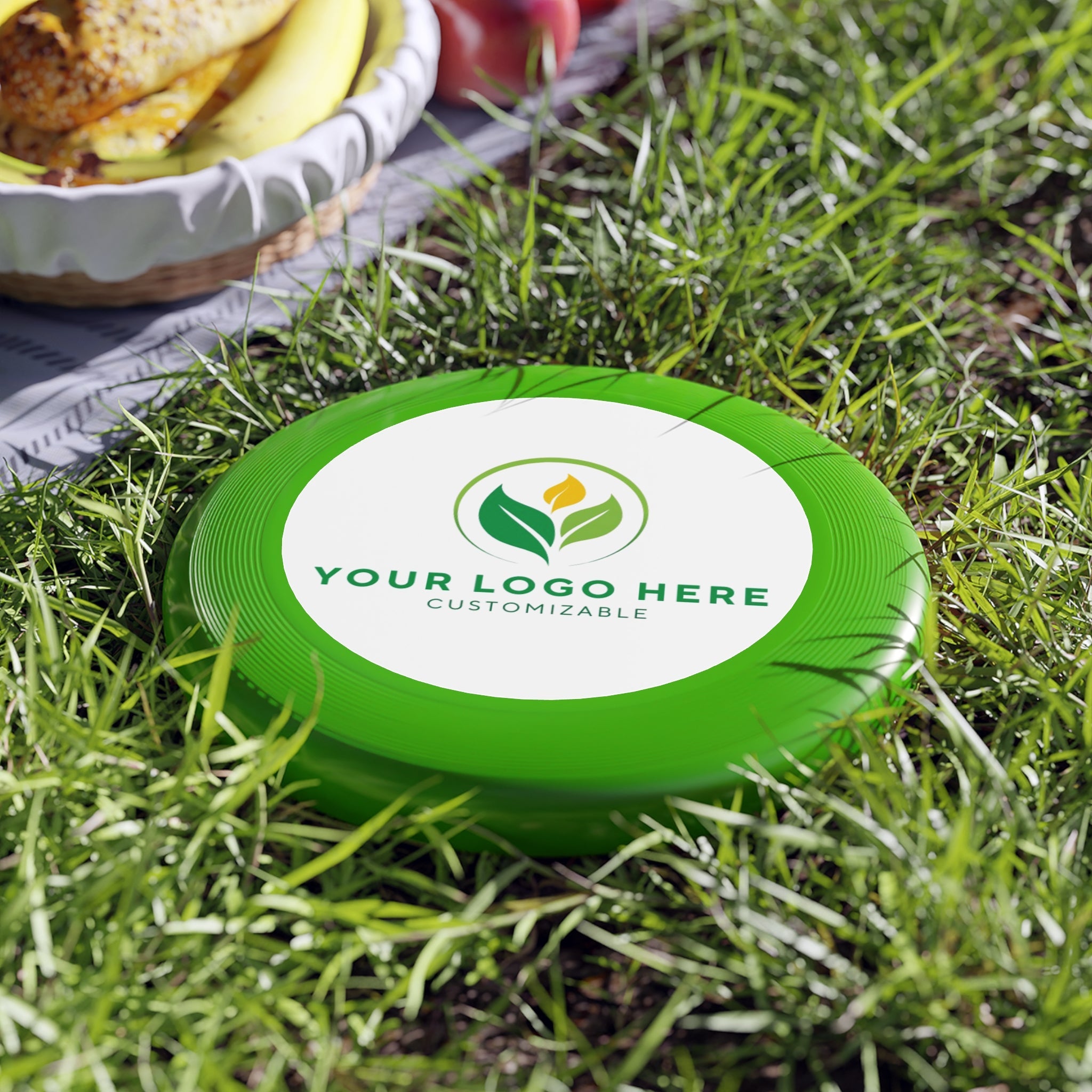 Customizable Frisbee with Logo - Main Street Collective. Promotional outdoor activity item for branding, events, and corporate gifts.