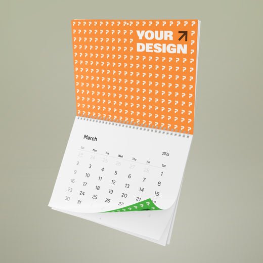 2025 Wall Calendar - March Page with Customizable Top Design, Perfect for Personalization