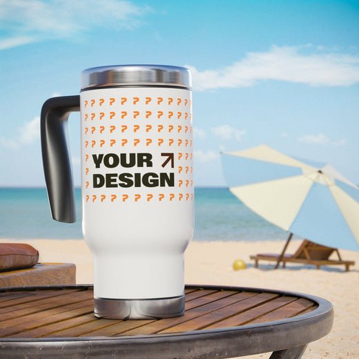 Customizable Stainless Steel Travel Mug - Your Design Here! Insulated, Beach Scene, Main Street Collective