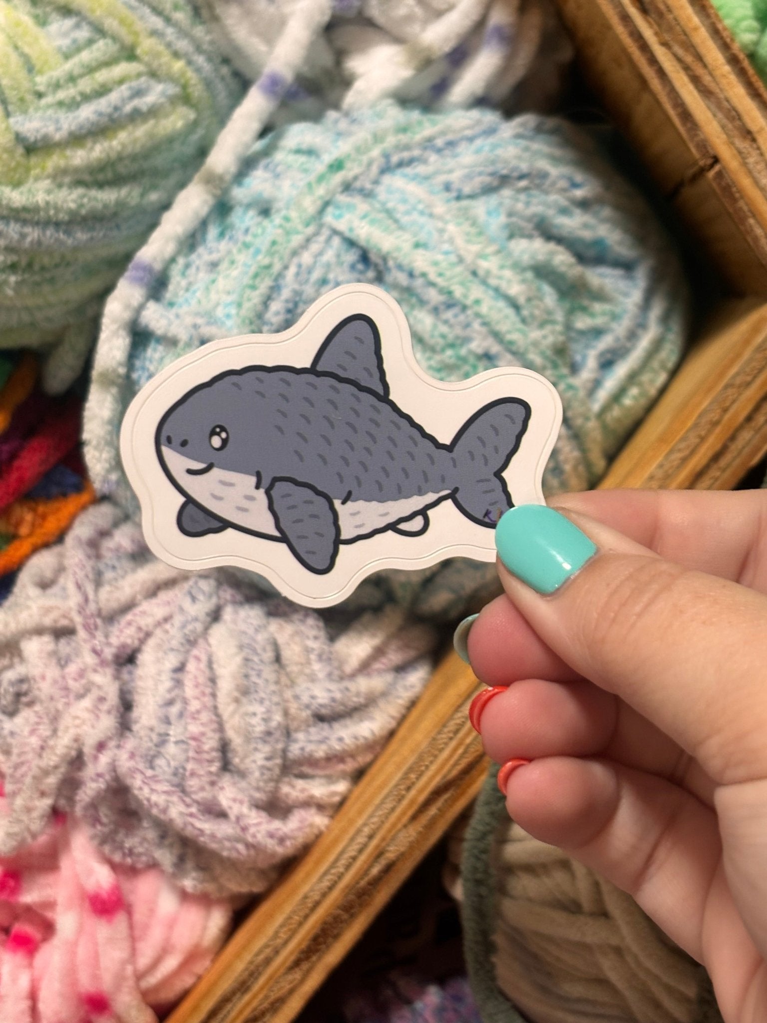 Bruce the Shark Sticker - Main Street Collective 2.5x2.5 Glossy Hand Drawn Sticker