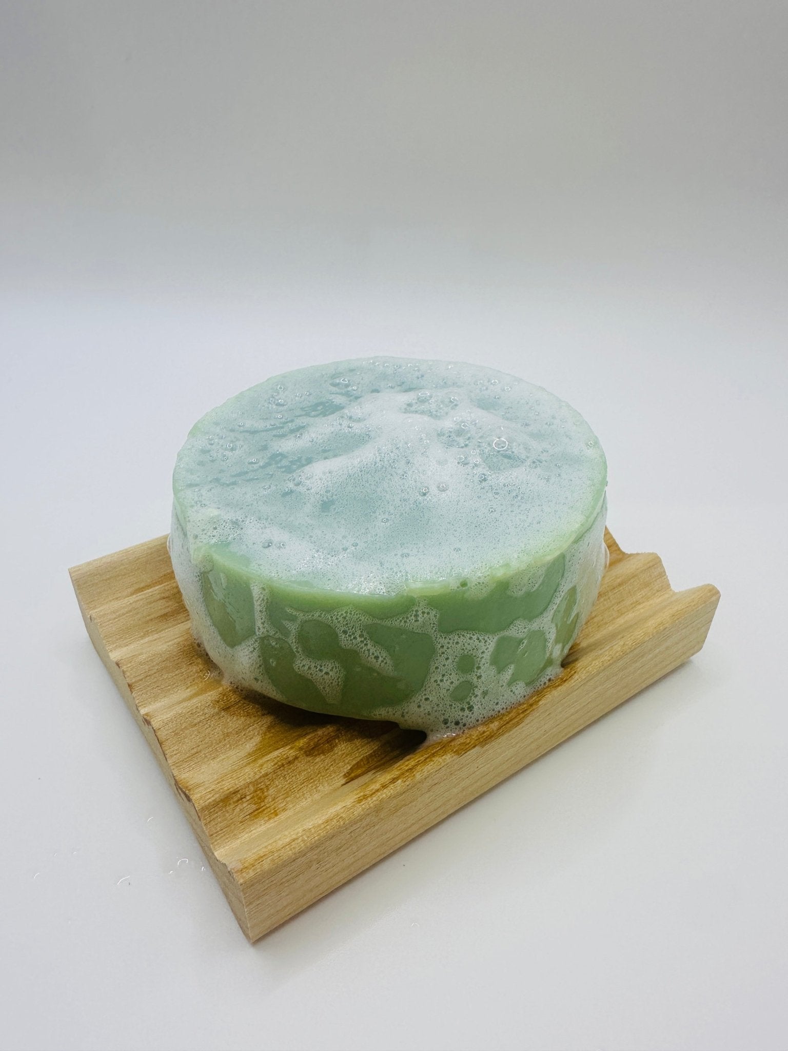 Juniper Berry Solid Dish Soap Set: Eco-friendly dish soap, wooden tray, sisal brush from Main Street Collective.