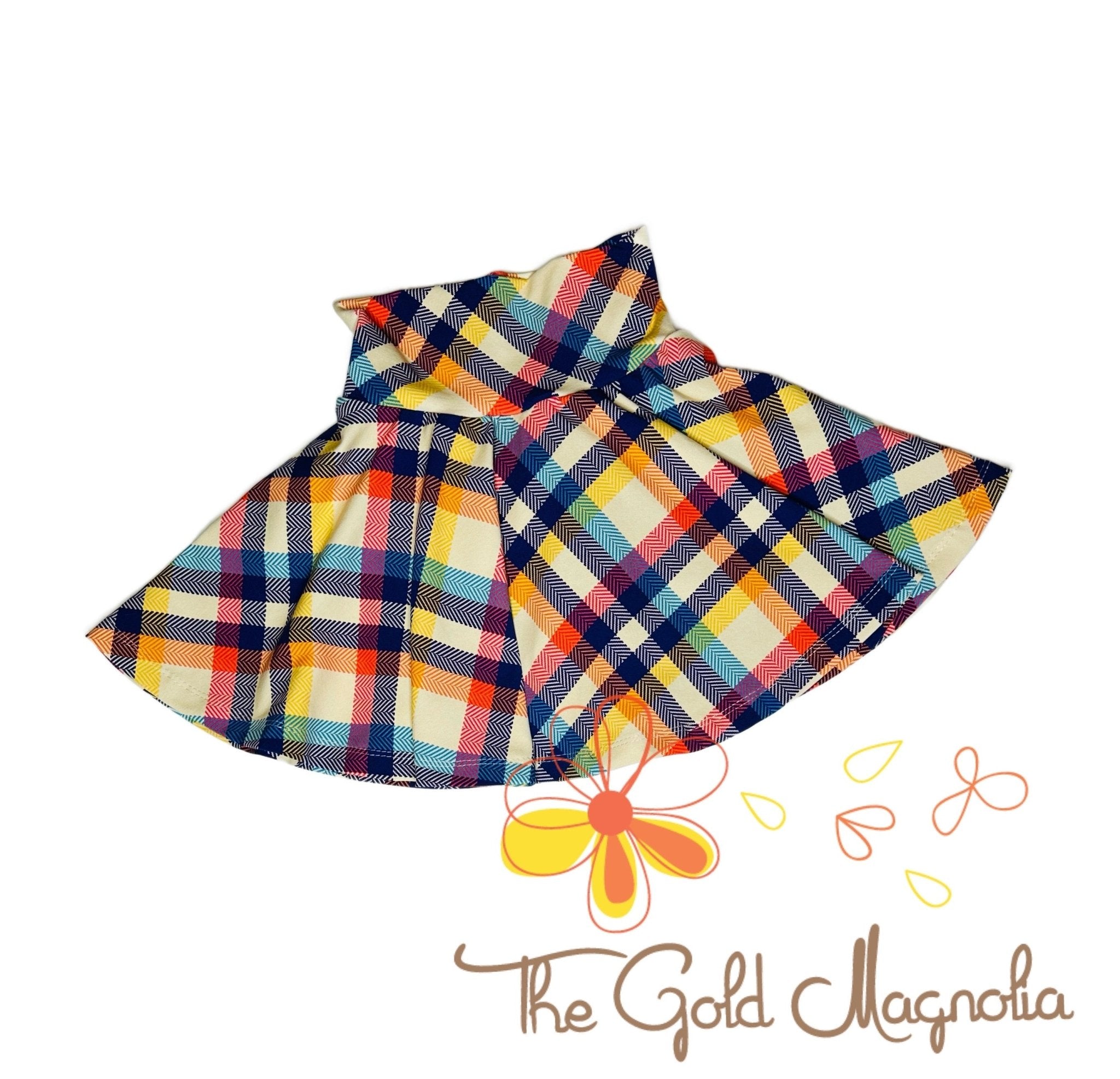 Plaid Fall Skort Size 6/7 - Girls Clothing from Main Street Collective: Colorful, Fun, Activewear.