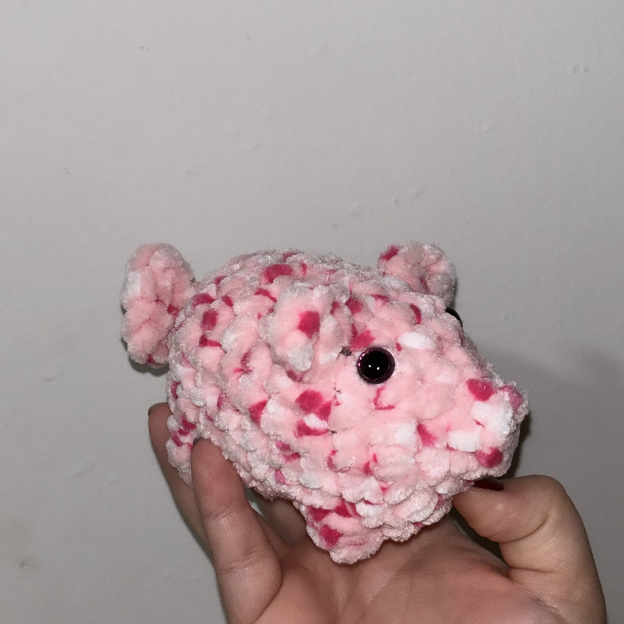 Crocheted Pink Pig Plush Toy - Handmade Stuffed Animal - Main Street Collective