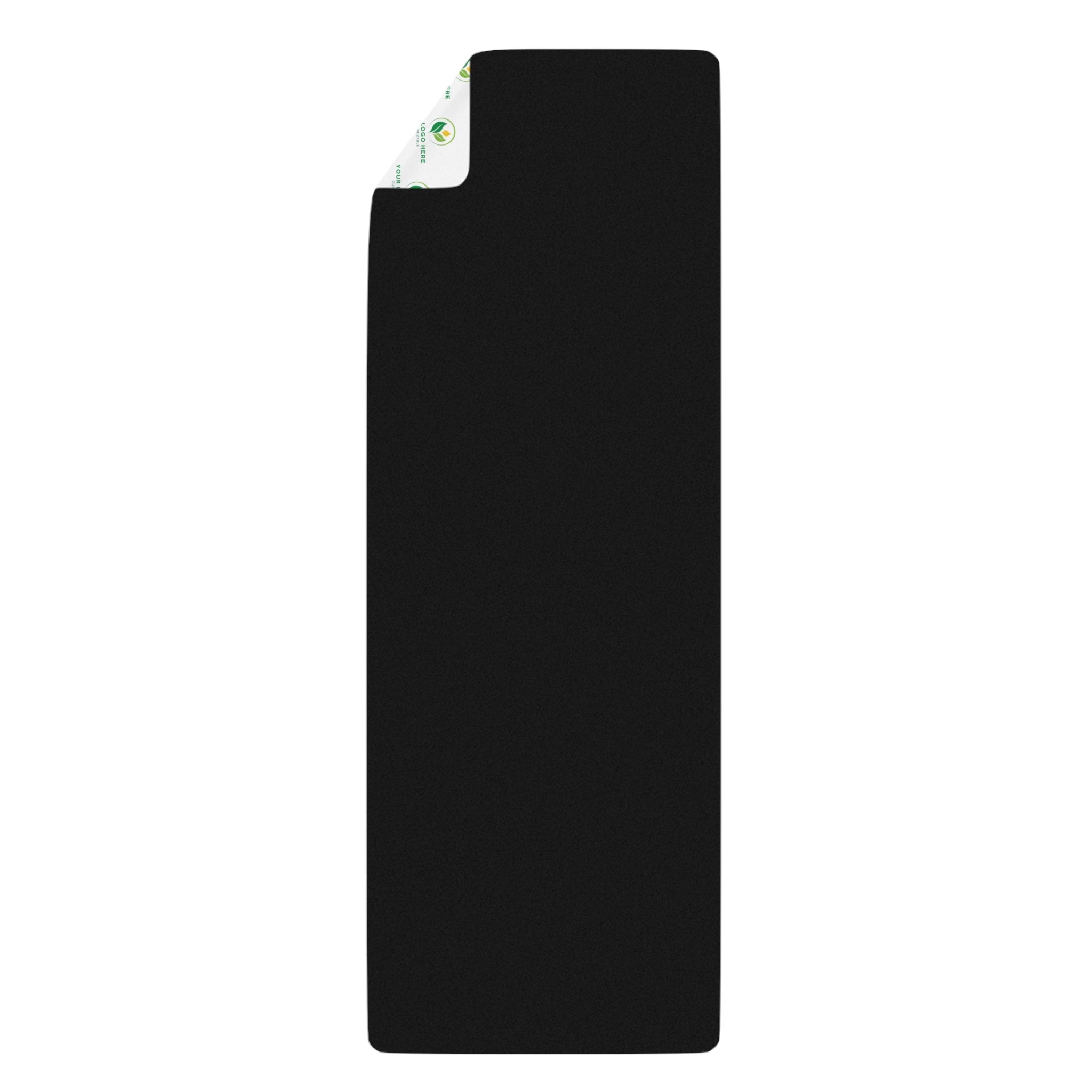 Custom Eco-Friendly Yoga Mat - Main Street Collective. Black Rubber Exercise Mat.