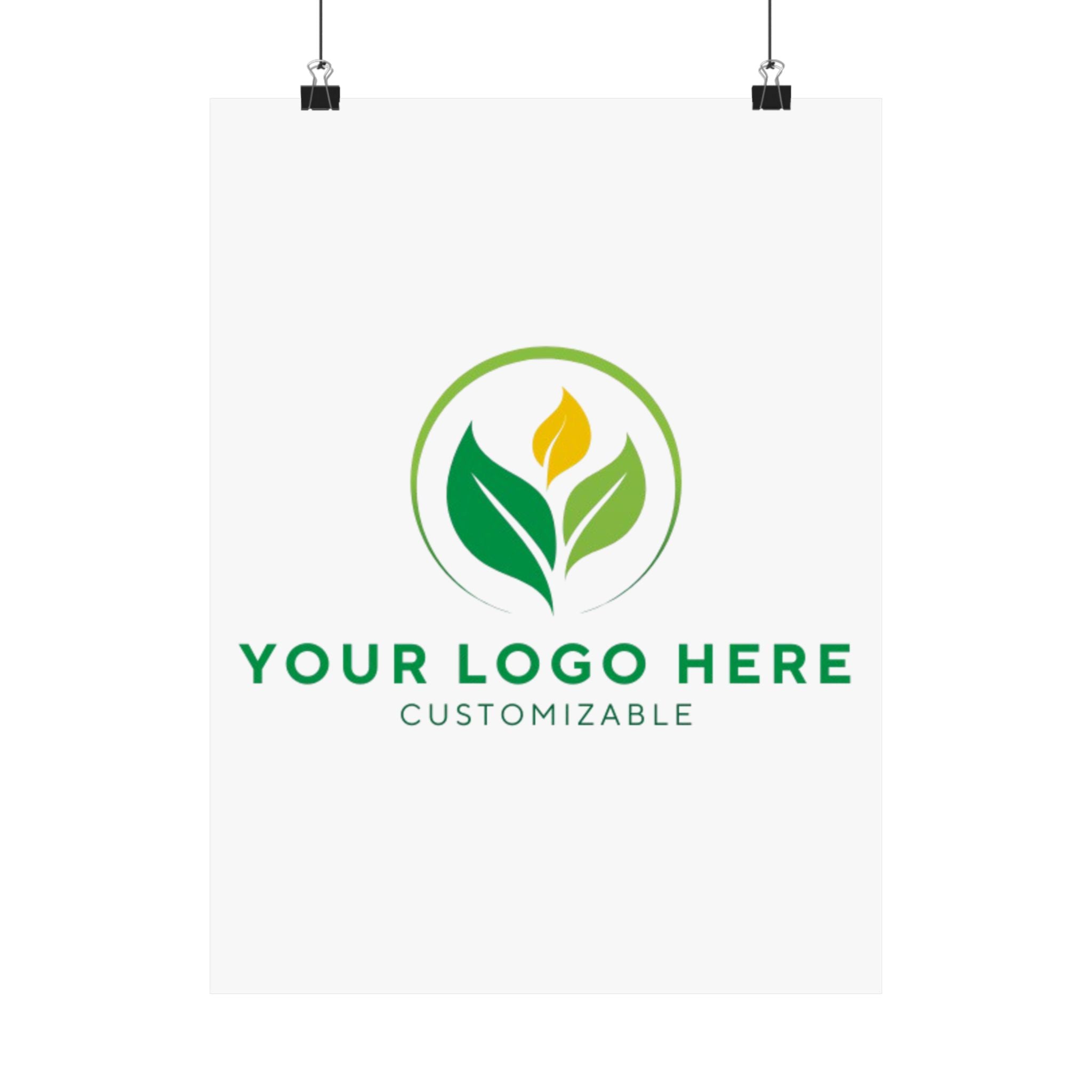Customizable Matte Vertical Poster Mockup: Add Your Logo for Branded Office Decor!