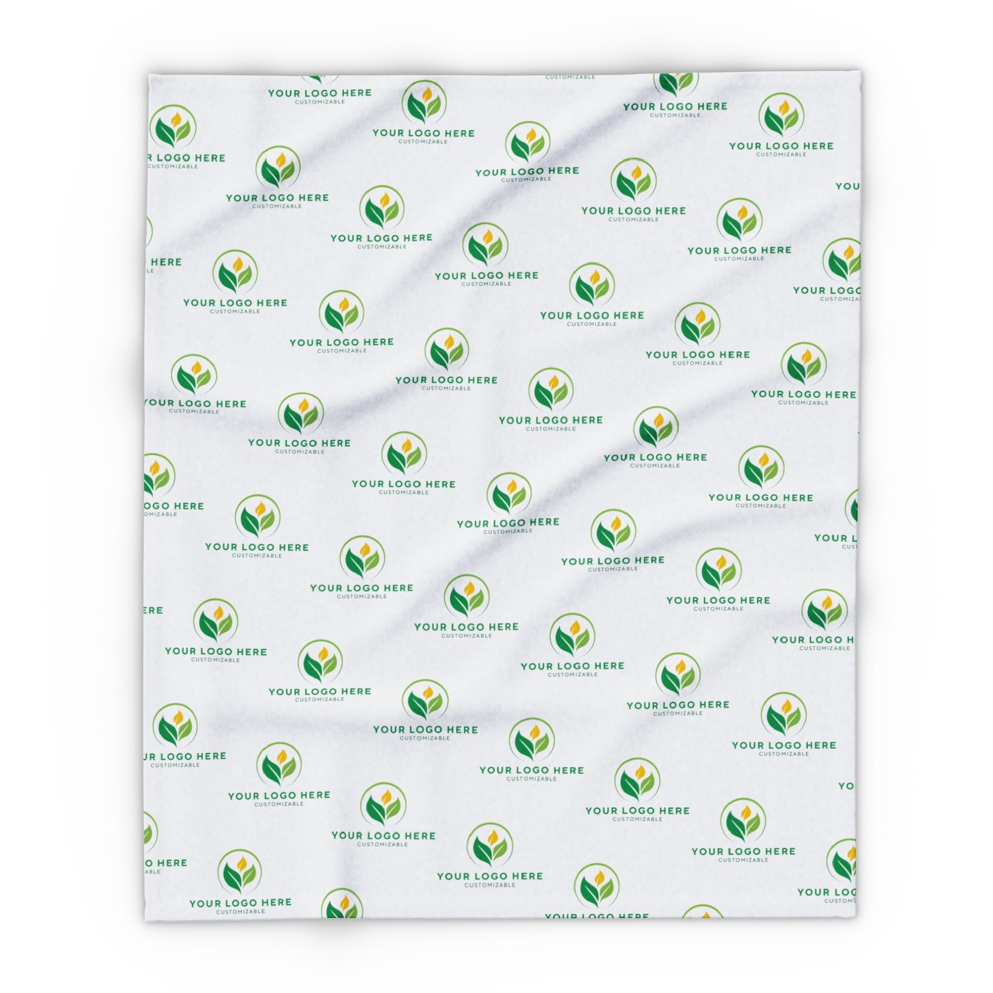 Customizable Fleece Blanket with Logo Pattern: Corporate Gift & Employee Appreciation Idea