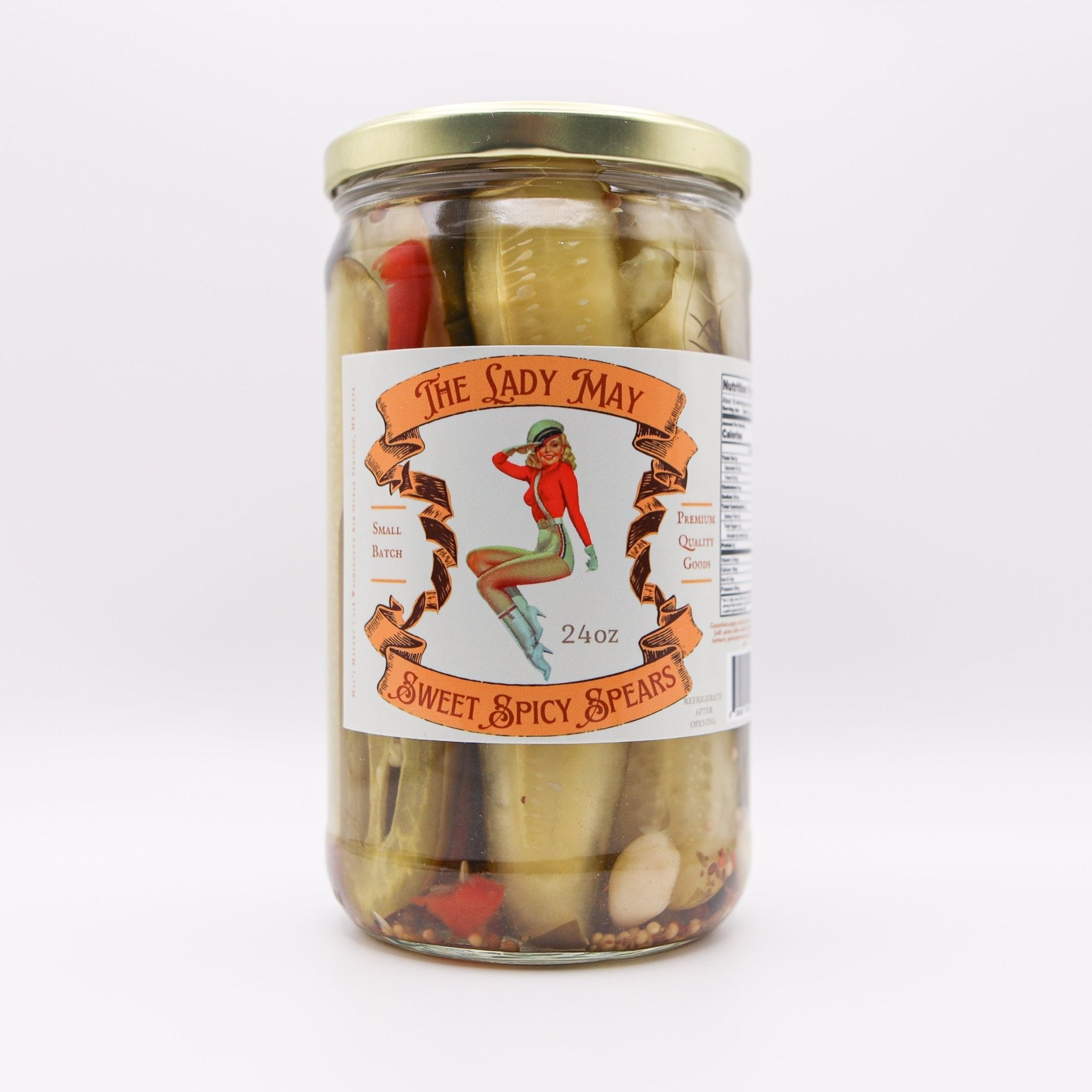 The Lady May Sweet & Spicy Pickle Spears - Small Batch Jalapeño Dill Pickles