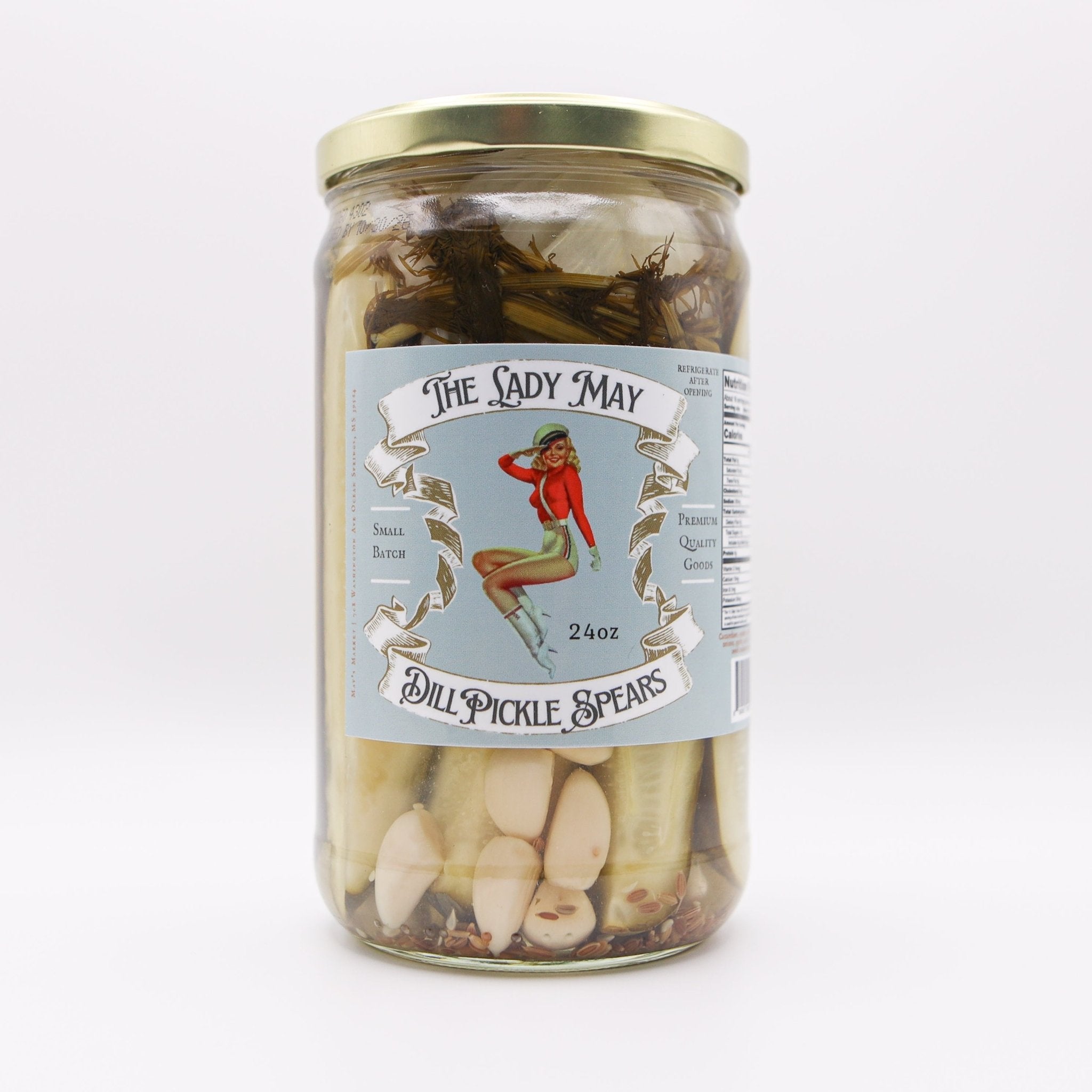 The Lady May Dill Pickle Spears - Small Batch Southern Garlic Dill Pickles
