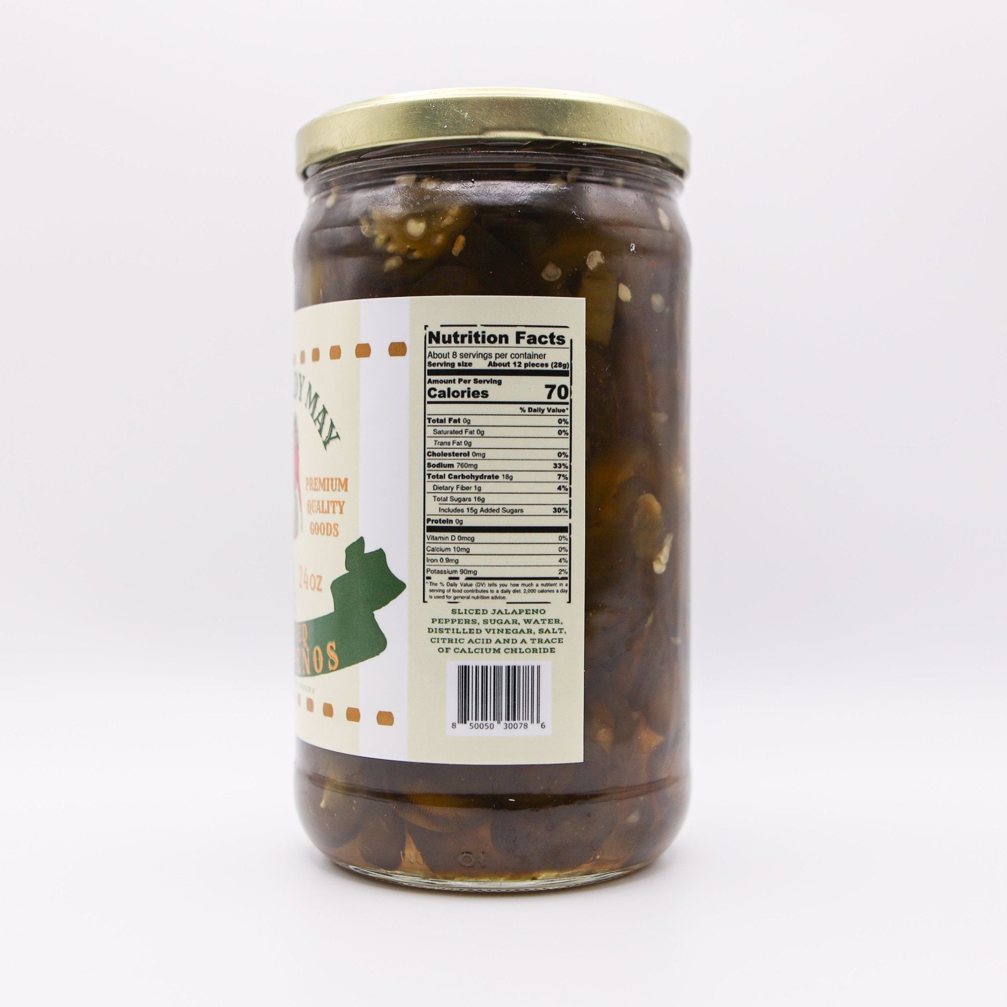 Sweet Heat Candied Jalapeños – The Lady May’s Small-Batch Cowboy Candy | Sweet & Spicy Pickled Jalapeños in 24oz Glass Jar