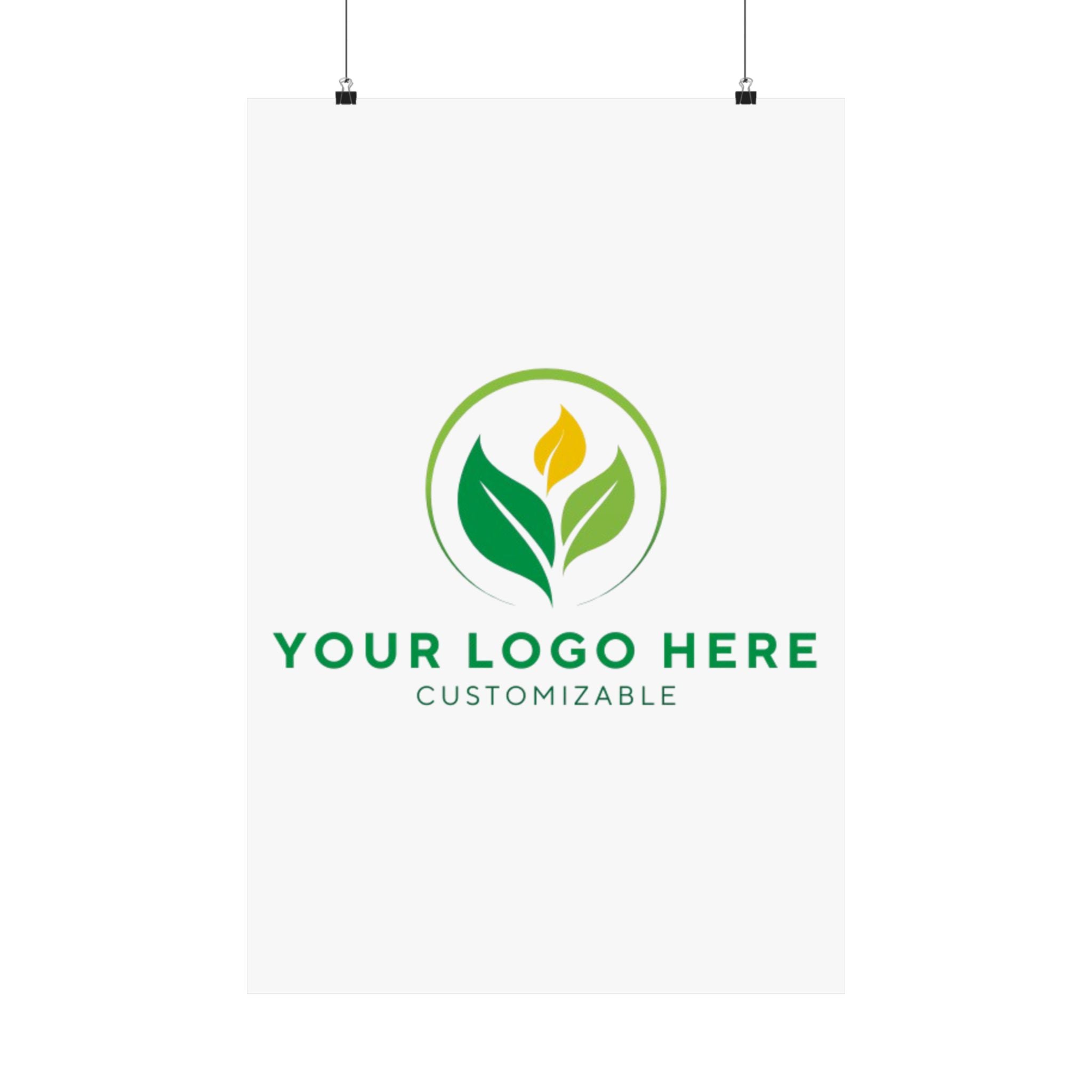 Customizable Matte Vertical Poster Mockup with Logo - Main Street Collective Branding