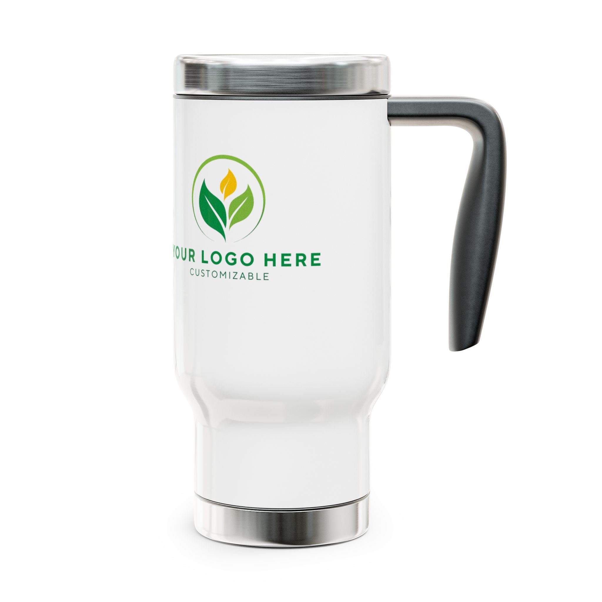 Customizable Stainless Steel Travel Mug - Your Logo Here - Insulated Mug for Branding and Gifting