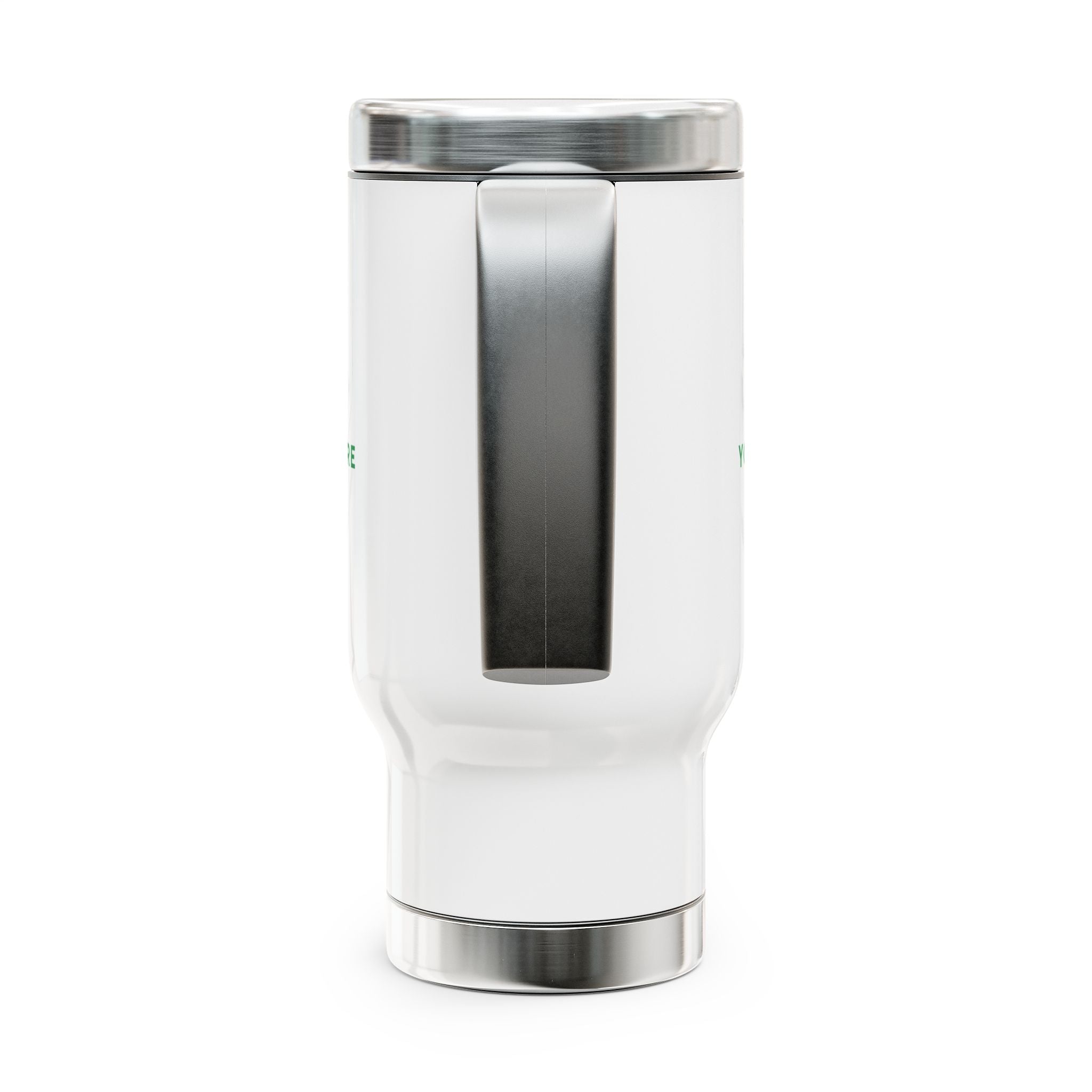 White Insulated Travel Mug Stainless Steel Customizable | Main Street Collective