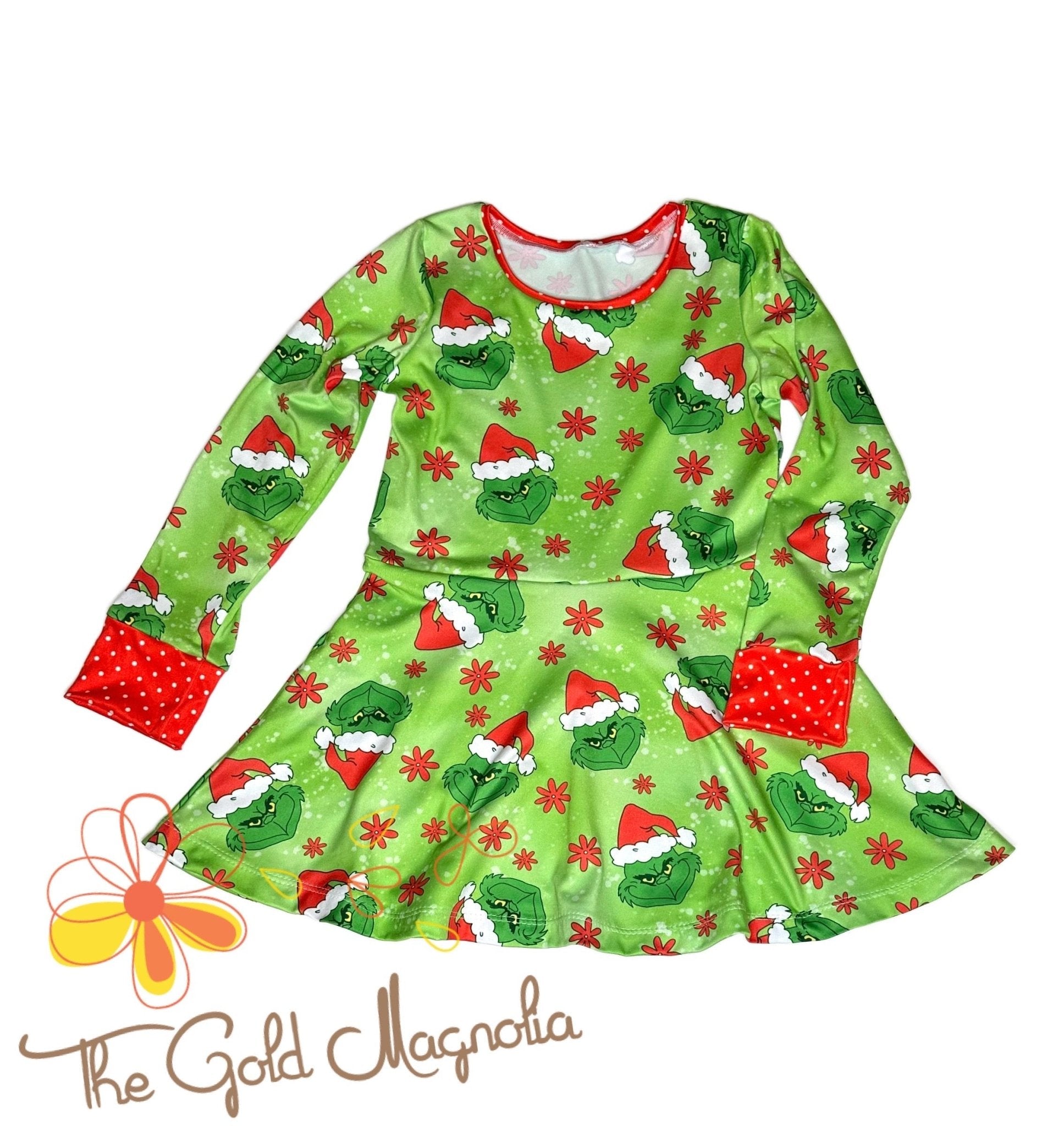 Green Man Grinch Peplum Top