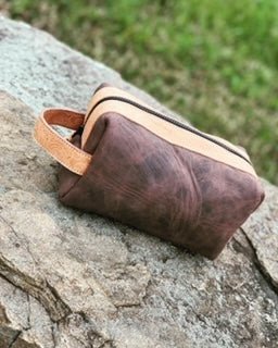 Leather Dopp Kit by Main Street Collective: Toiletry Bag, Makeup Bag, Travel Accessory