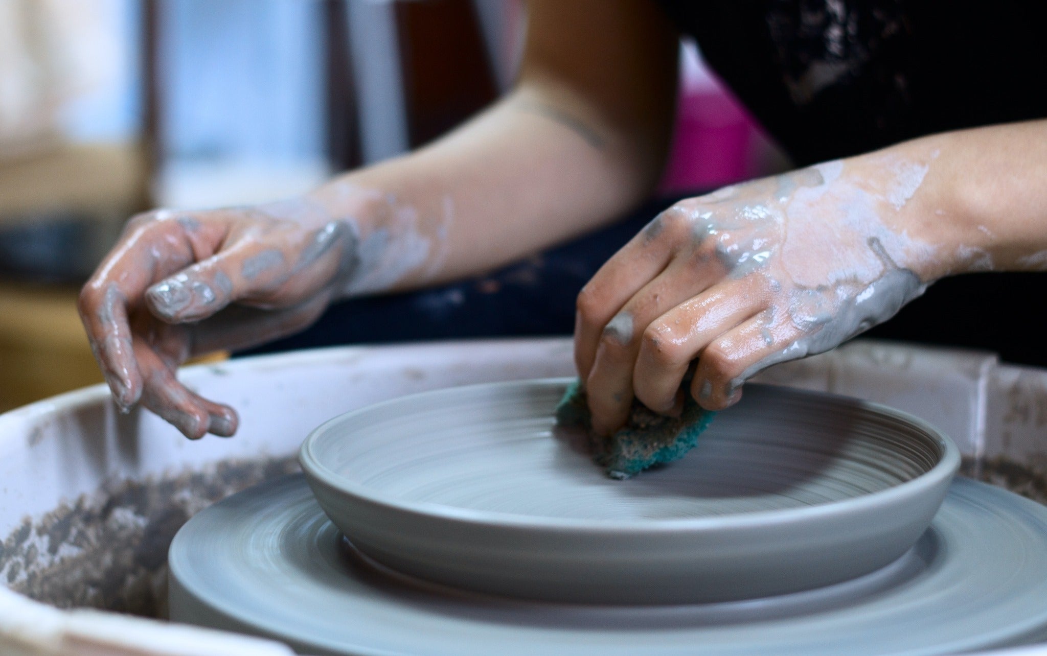 A Night on the Wheel - Pottery Throwing Class at The Wheel in the Window
