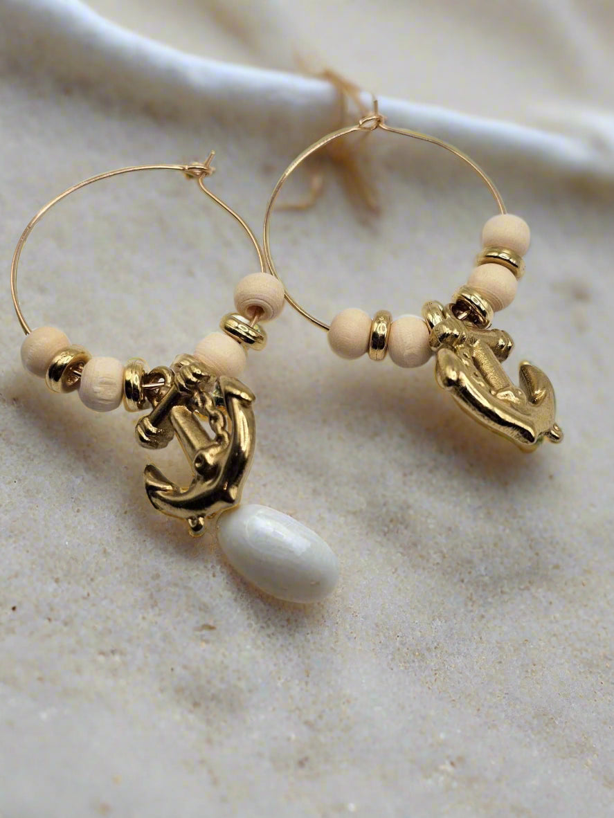 Anchors Aweigh Hoop Earrings