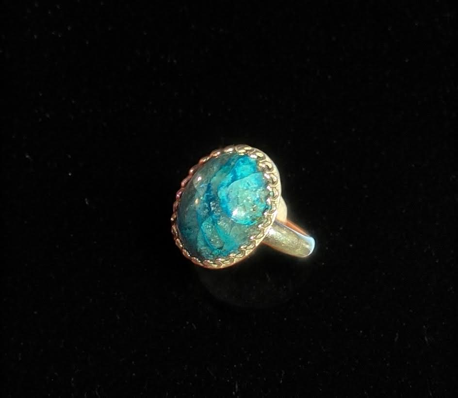 Shattuckite Ring: Handmade Gemstone Ring in Sterling Silver. Shop Now!