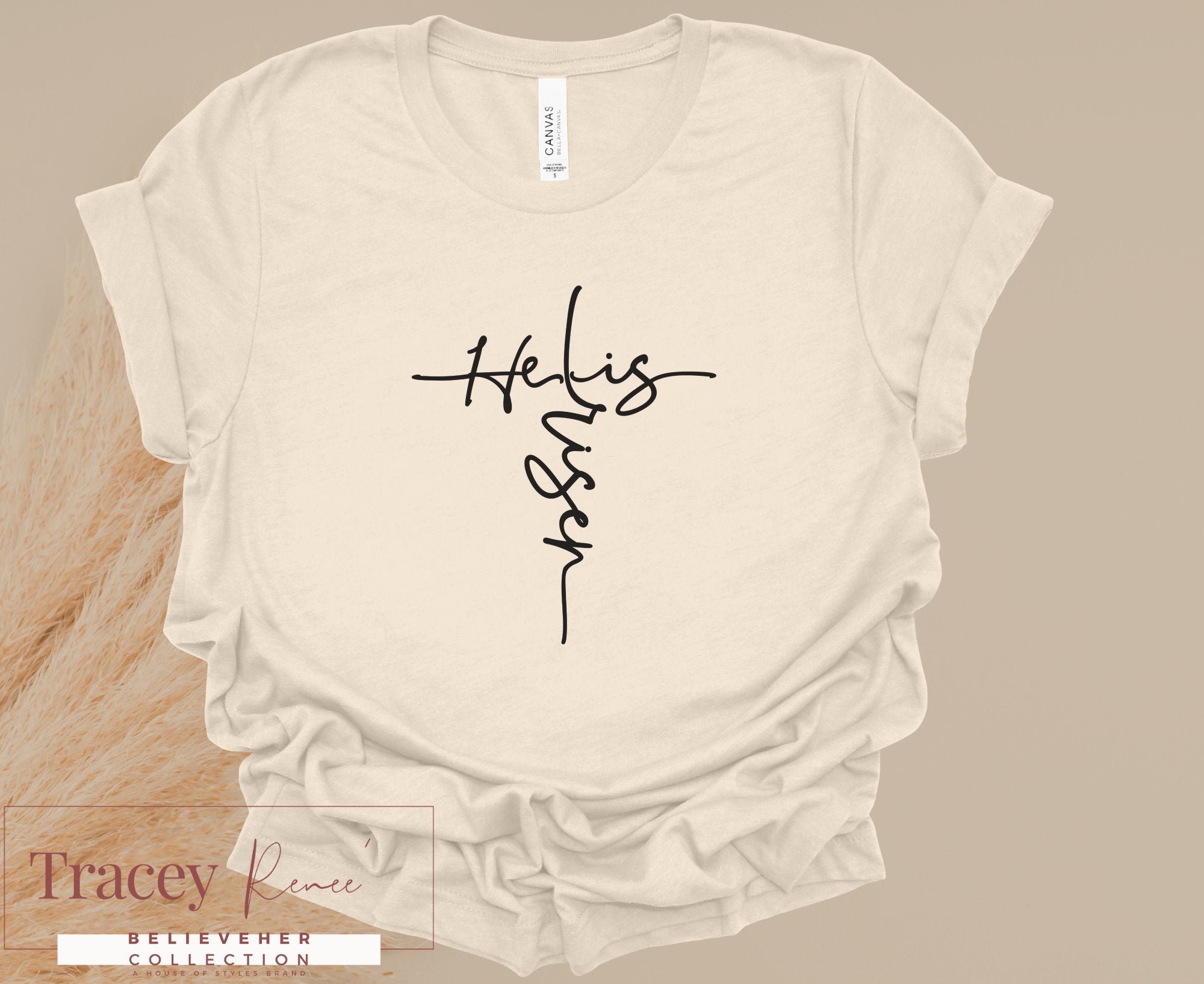 He is Risen Christian T-Shirt | Womens Easter Tee | Religious Apparel Fashion