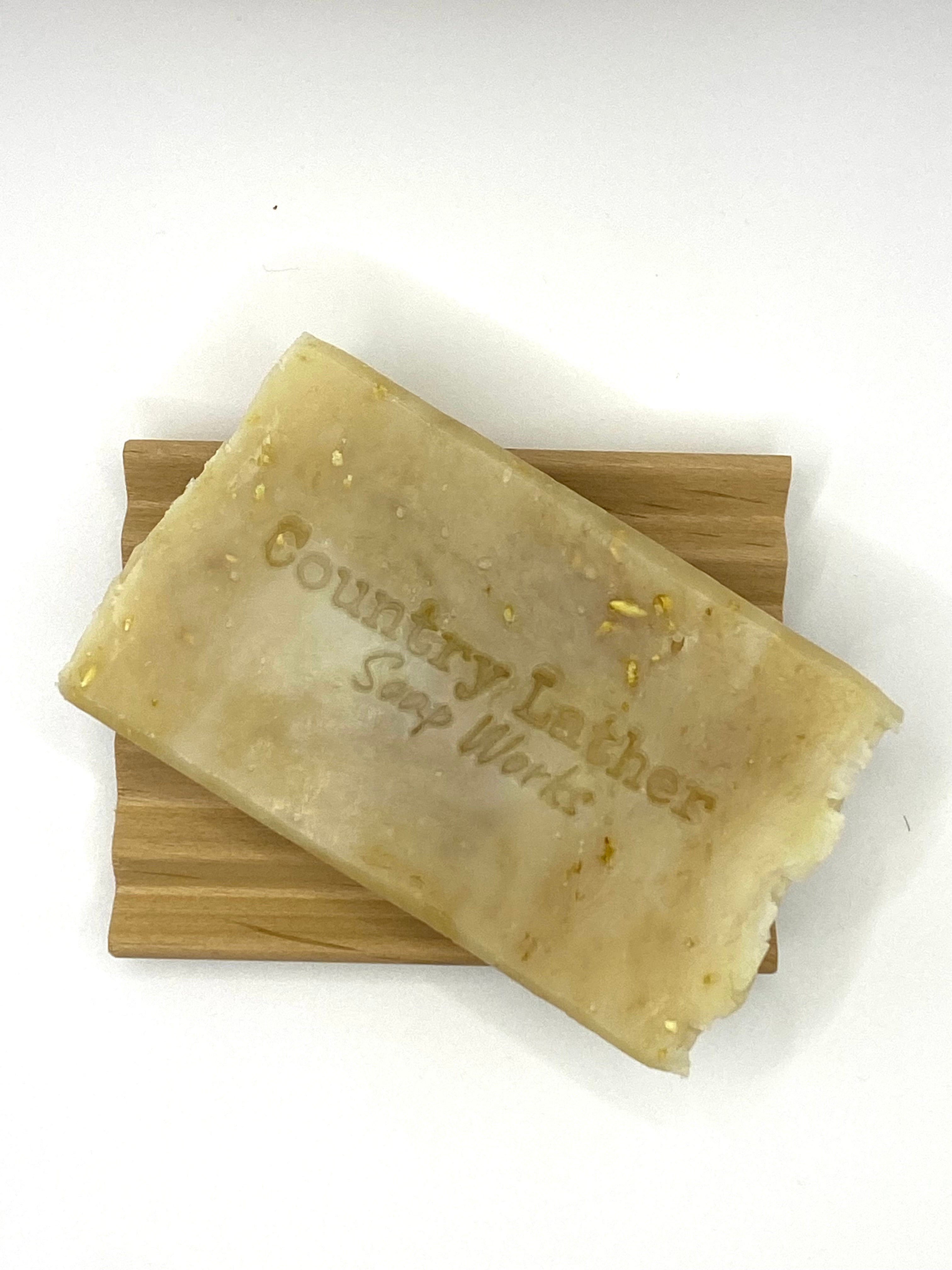 No Frills Soap Bar - Country Lather Unscented Oatmeal Honey Goat Milk Soap