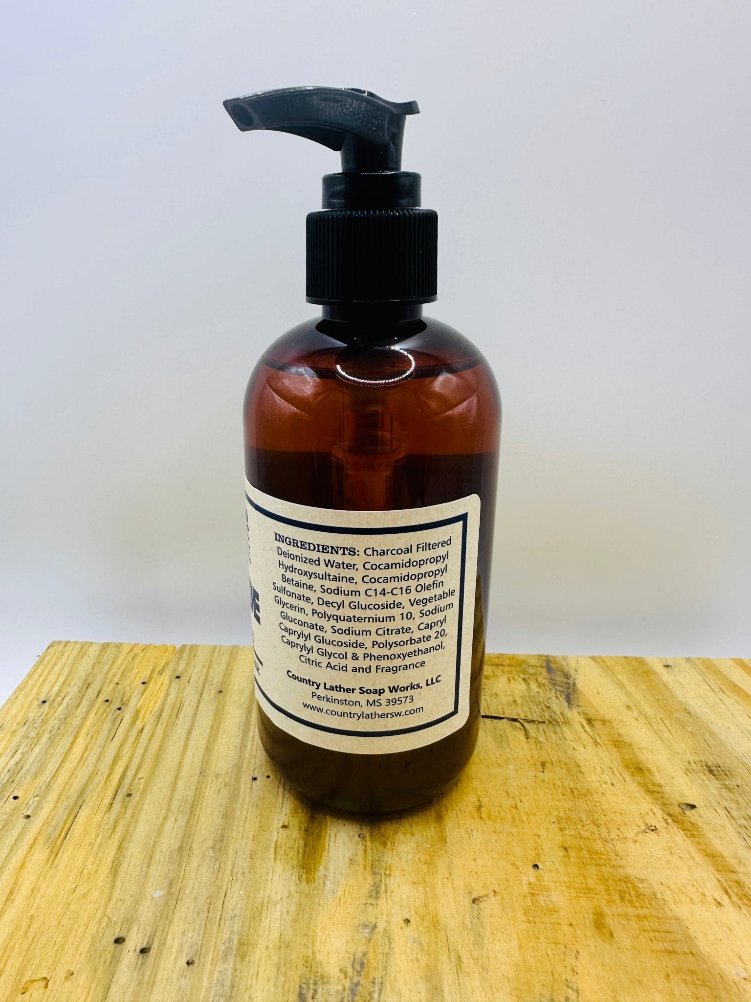 Country Lather Charcoal Hand Soap: Floral, Spice, Musk Scent. Natural Ingredients.