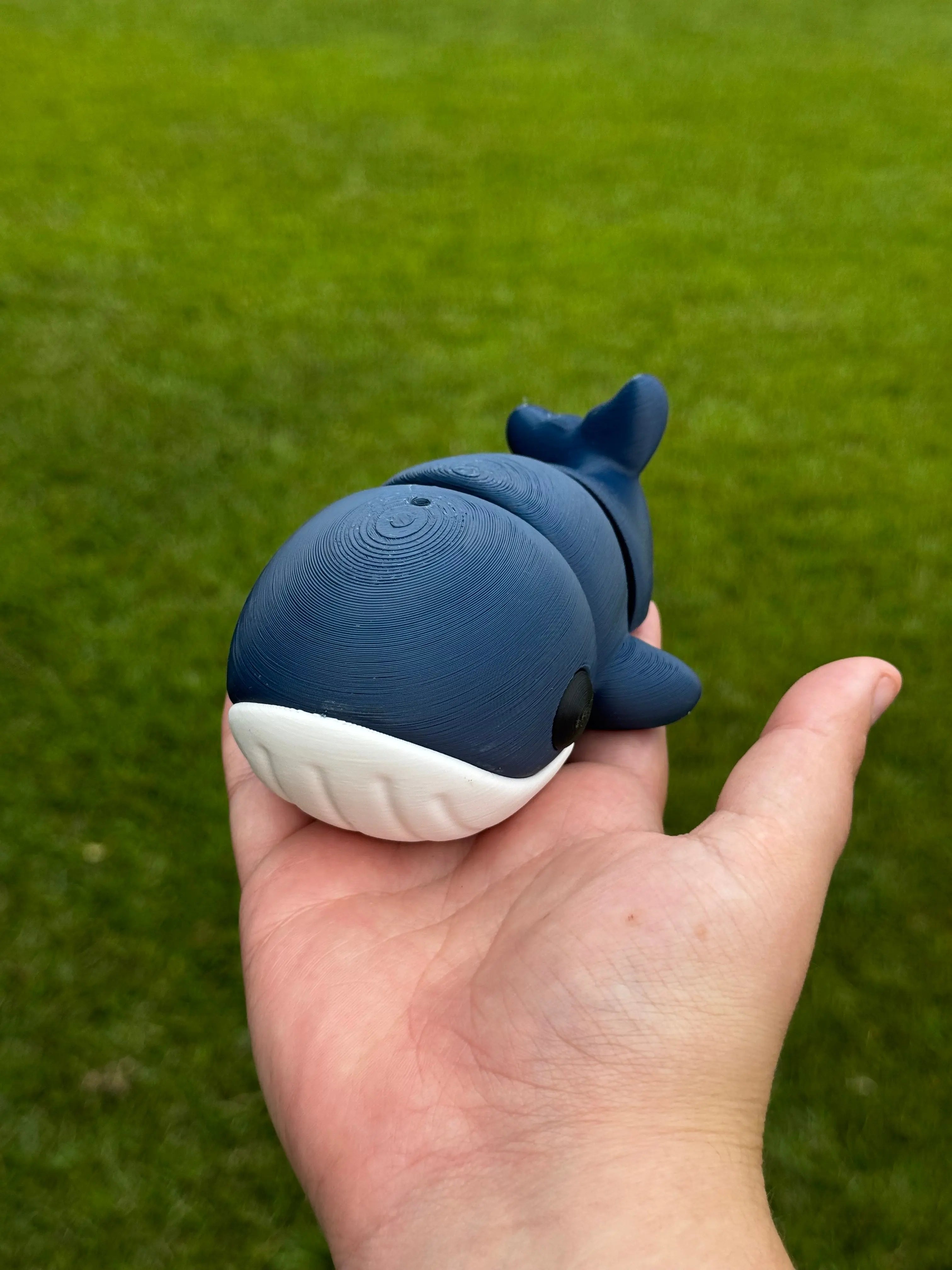 3D Printed Blue Whale Fidget Toy - Eco-Friendly Ocean Decor - Main Street Collective