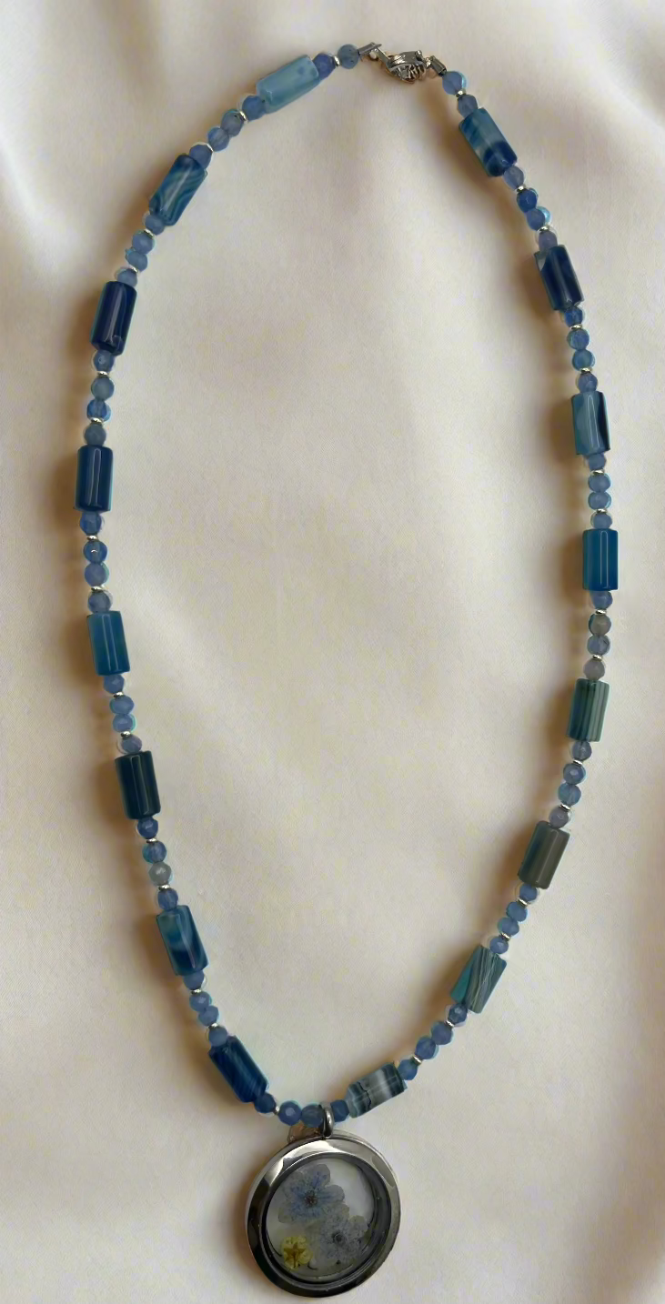 Soulful Designs 30" tiger-eye beaded necklace with pendant