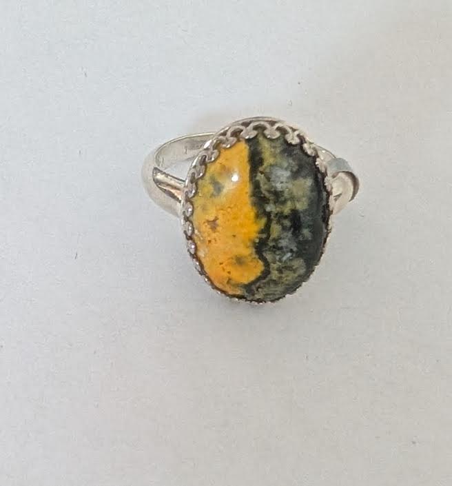 You'll Be the Buzz with a Bumblebee Jasper Ring