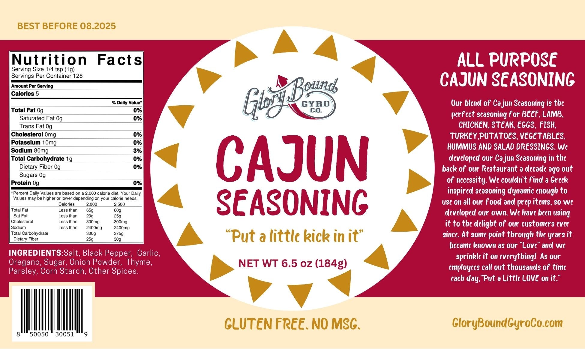 Glory Bound Cajun Seasoning