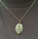 Oval Relic Pendant Necklace with full 16 inch nickel-free chain – handmade in Mississippi