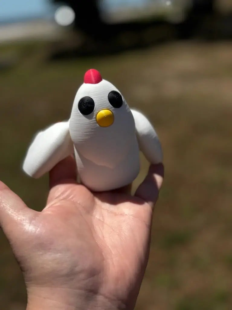 3D Printed Chicken Fidget Toy - Handmade Sensory Toy, Stress Relief, Cute Farm Animal, Mississippi Made