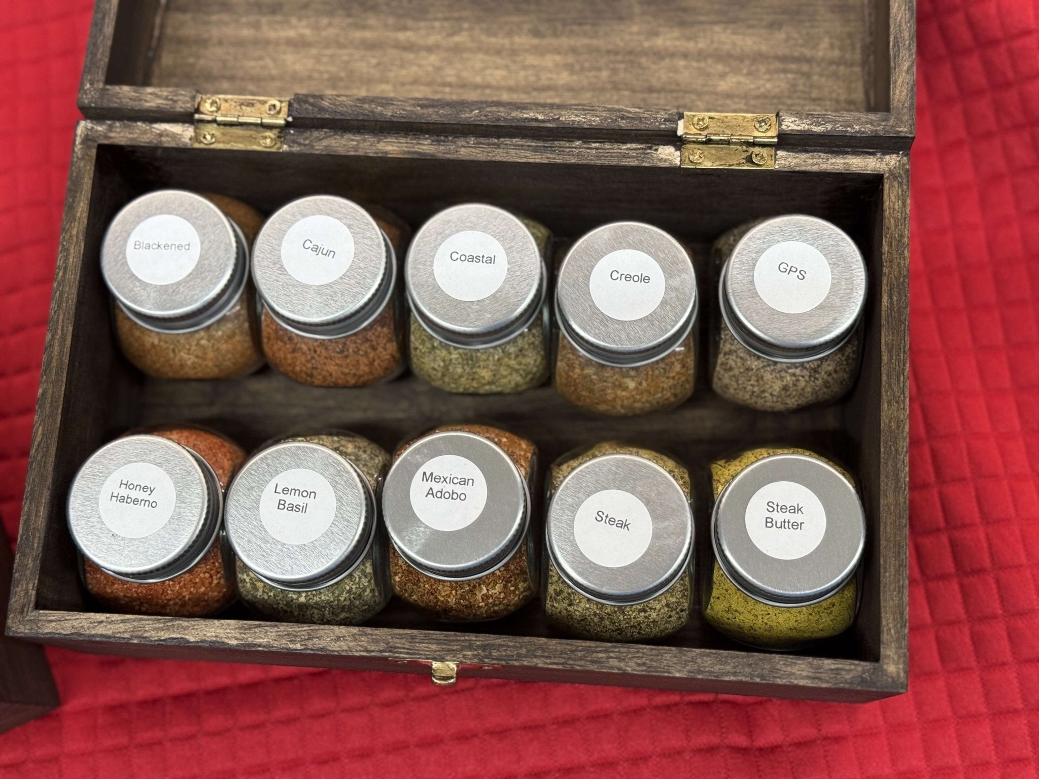 Compass Point Spice Blends: Wooden Gift Box Set with 10 Unique Flavors - Main Street Collective