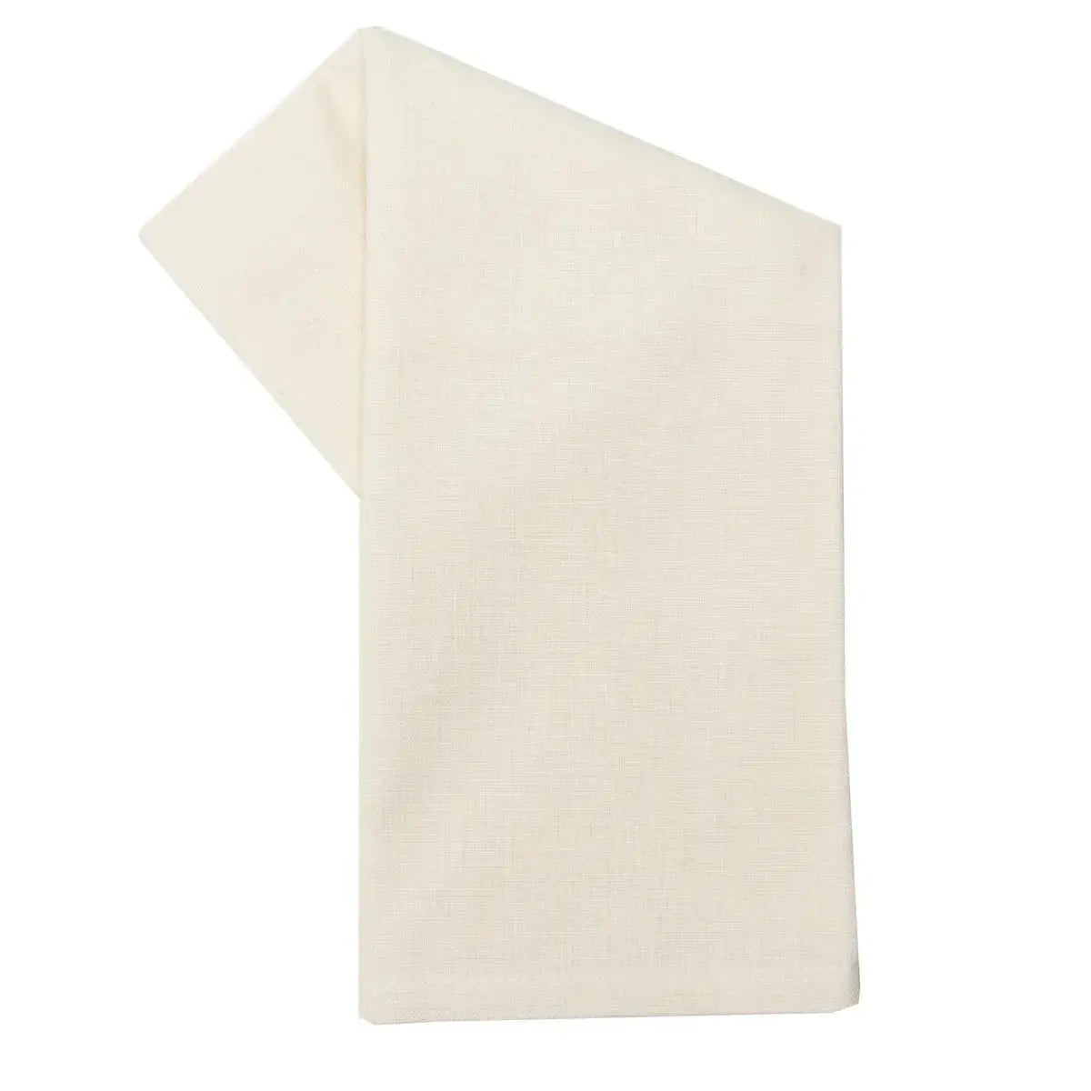 Cream Tea Towel Folded: Kitchen Linen, Cloth Napkin, Table Setting, Cream Color