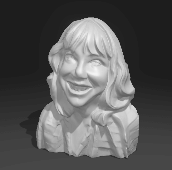 3D Printed Bust: Custom Portrait, Personalized Gift, Mississippi Handmade Gift, Smiling Woman