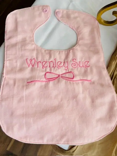 Custom Baby Bib: Wrenley Sue Handmade Personalized Bib | Main Street Collective