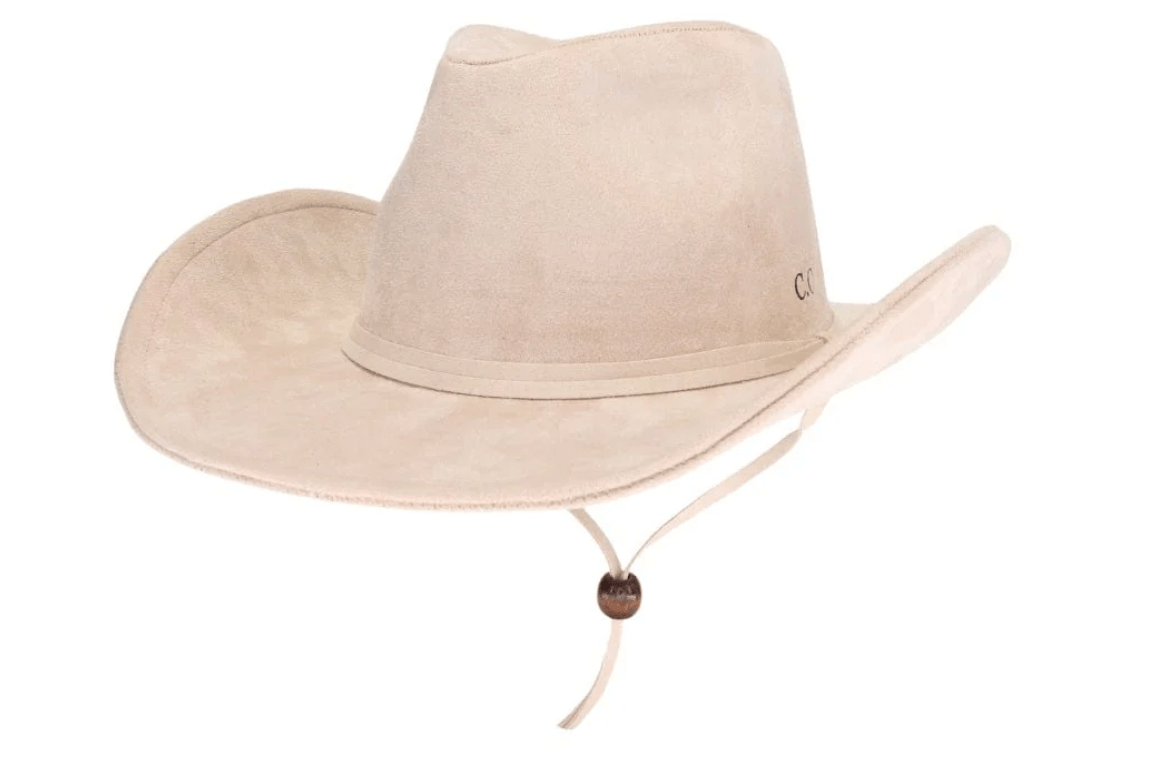 Beige Suede Cowboy Hat - Wide Brim Western Hat | Brim Envy Custom Hats