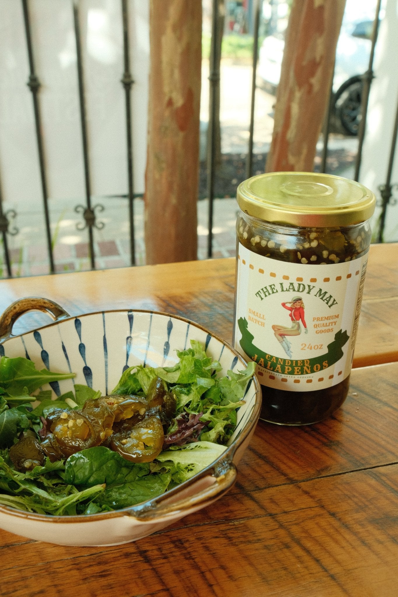 Sweet Heat Candied Jalapeños – The Lady May’s Small-Batch Cowboy Candy | Sweet & Spicy Pickled Jalapeños in 24oz Glass Jar