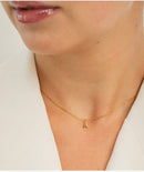 Dainty Initial Necklace paired with boho chic style from Keep It Trendy