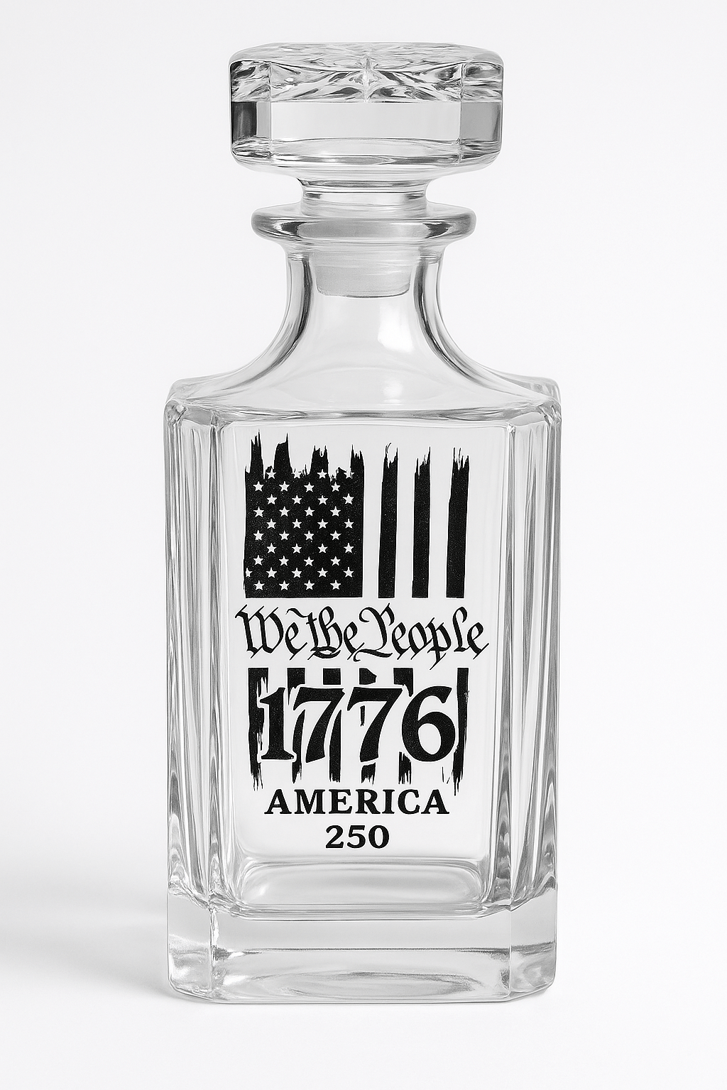 Whiskey/ Bourbon Decanter with 2 glasses (Free Customization) 750 ml