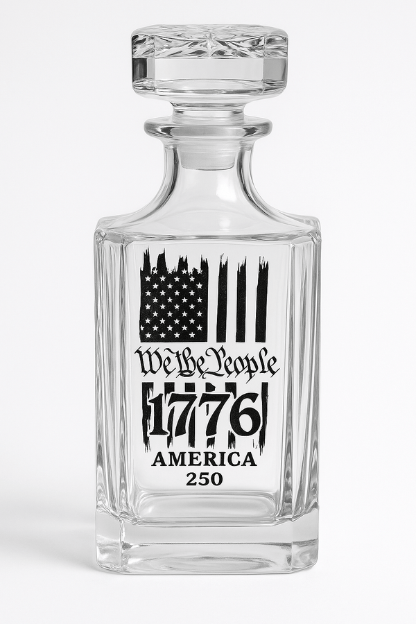 Whiskey/ Bourbon Decanter with 2 glasses (Free Customization) 750 ml