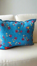 Close-up detail of R.H.D.C. throw pillow fabric and stitching – premium home décor accessory.