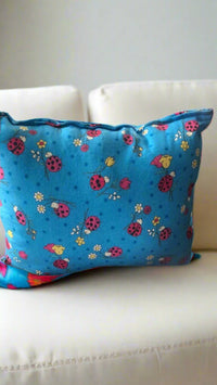 Close-up detail of R.H.D.C. throw pillow fabric and stitching – premium home décor accessory.